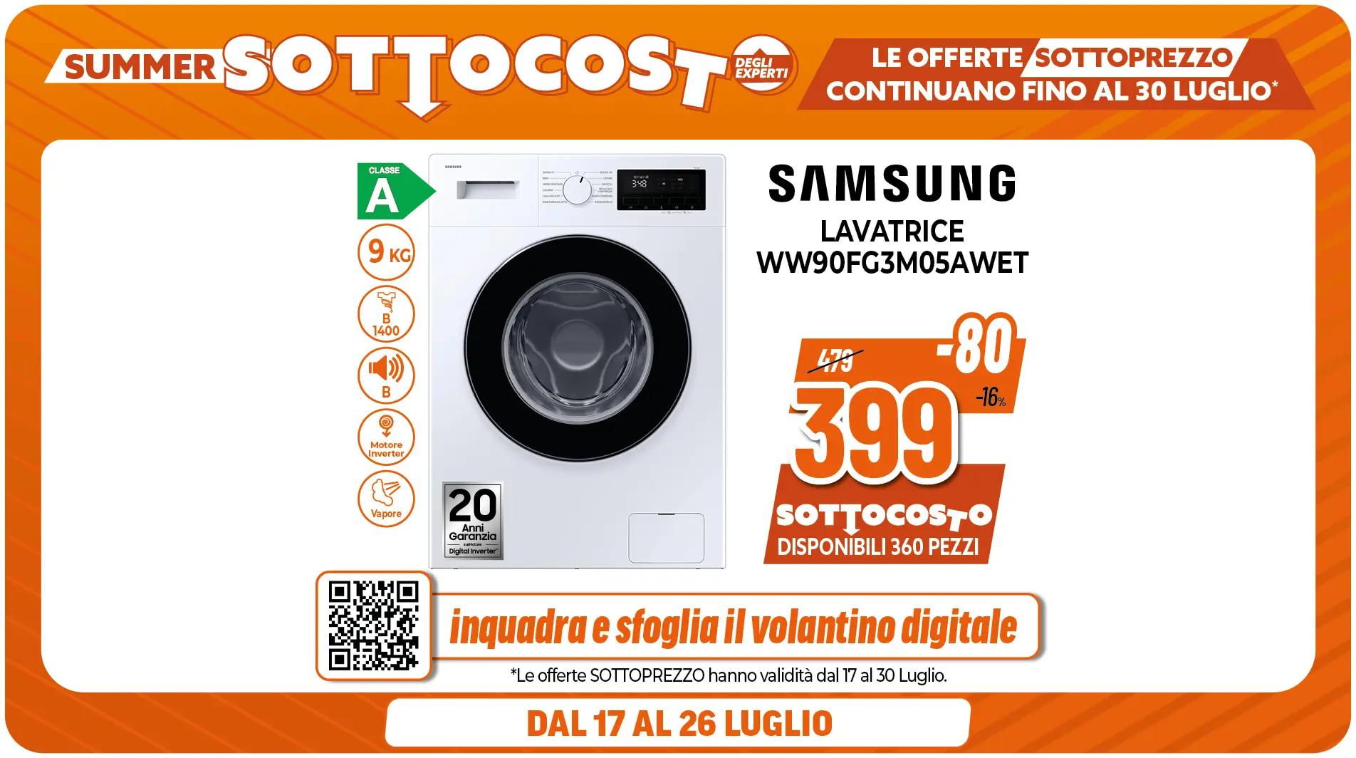 SAMSUNG LAVATRICE 9KG