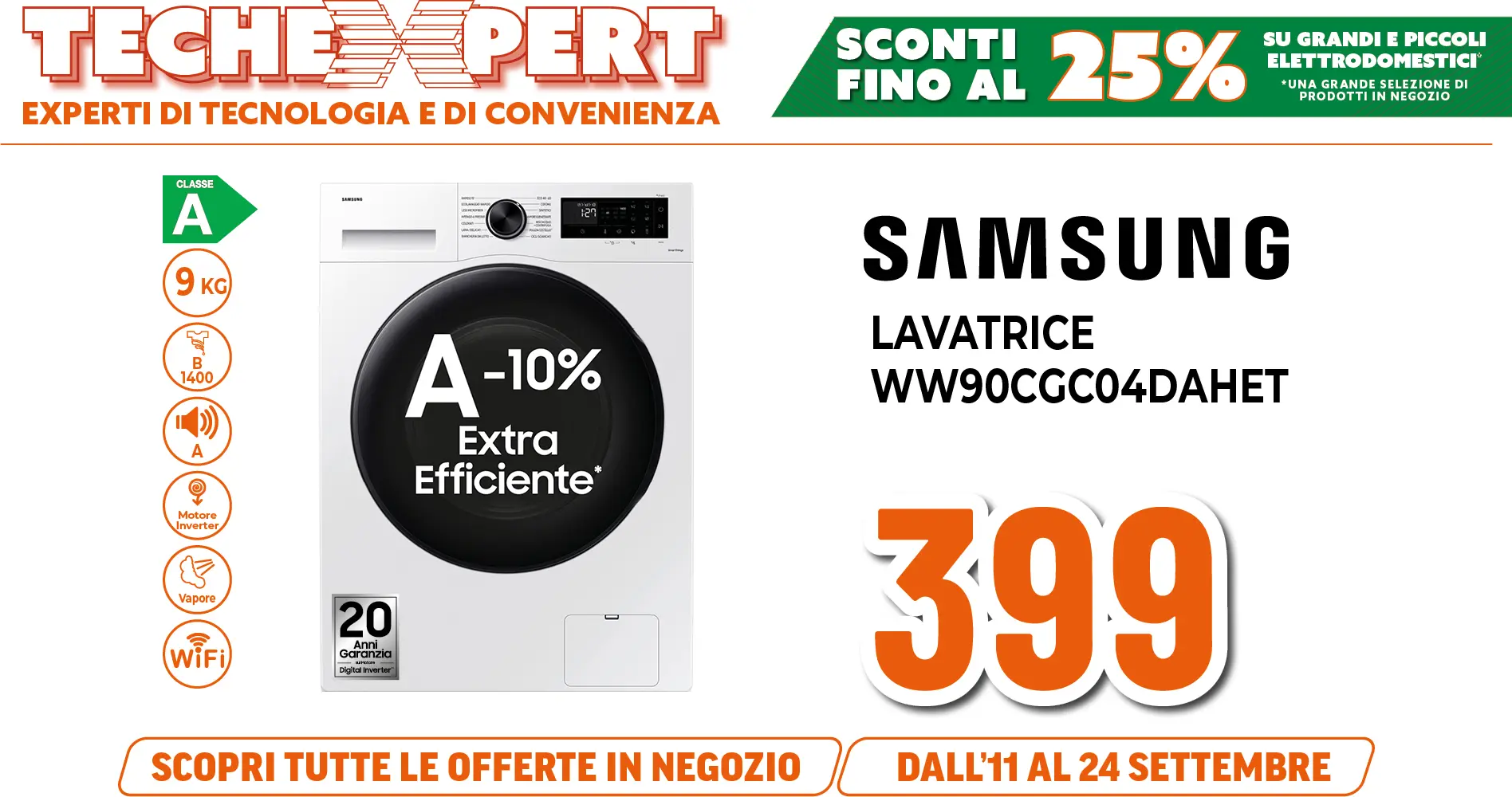 SAMSUNG LAVATRICE 9KG
