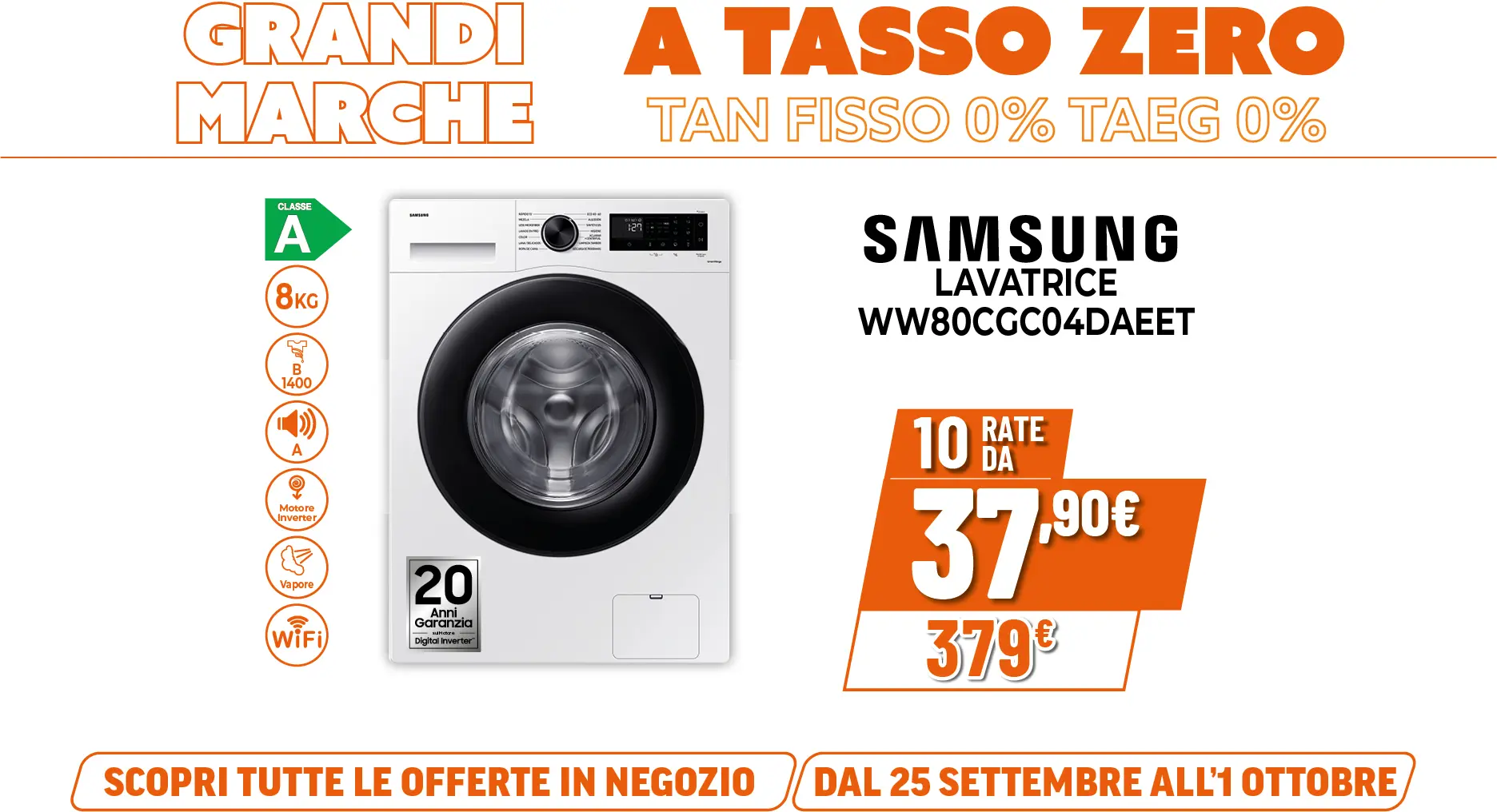 SAMSUNG LAVATRICE 8KG