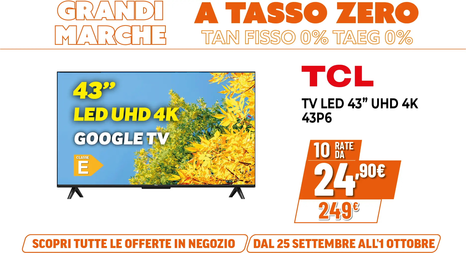 TV TCL LED 43"