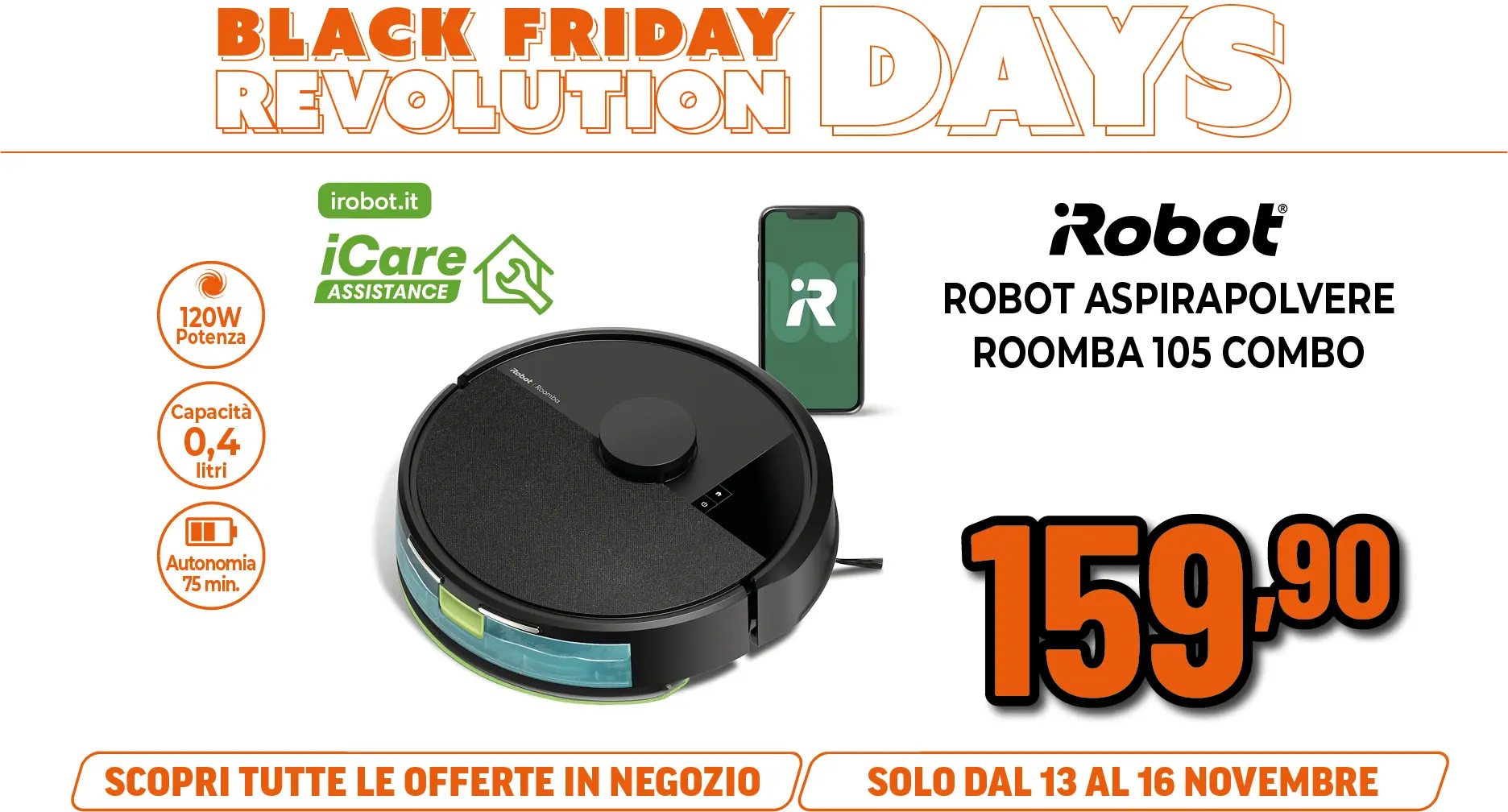IROBOT ASPIRAPOLVERE ROOMBA