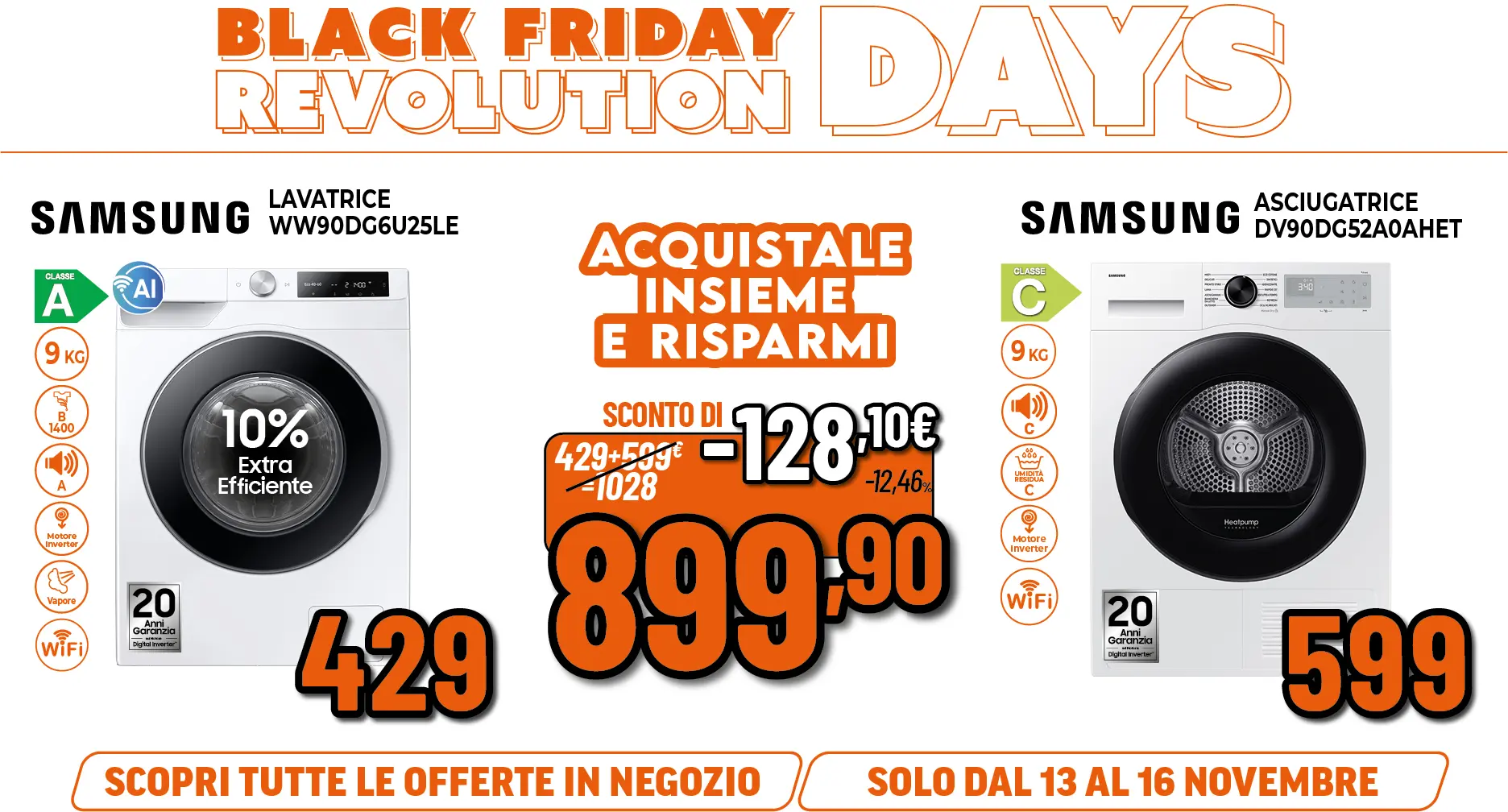 SAMSUNG LAVATRICE E ASCIUGATRICE