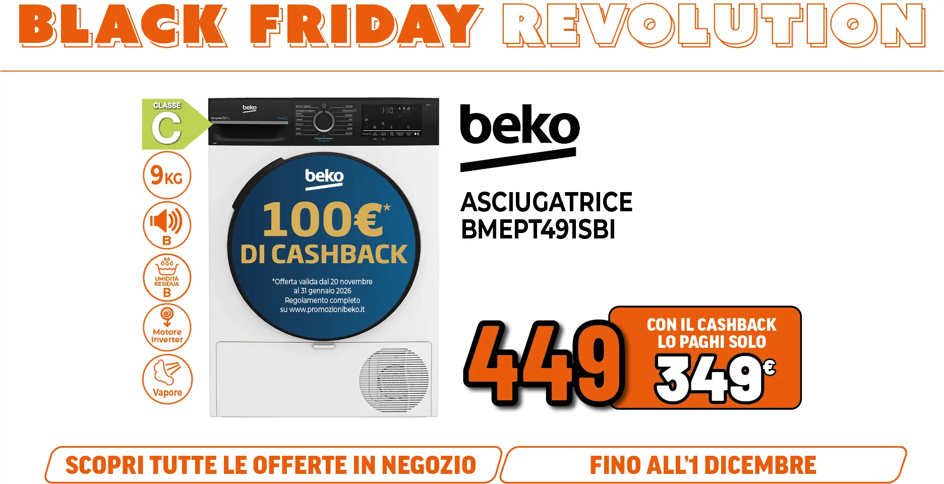 BEKO ASCIUGATRICE 9KG