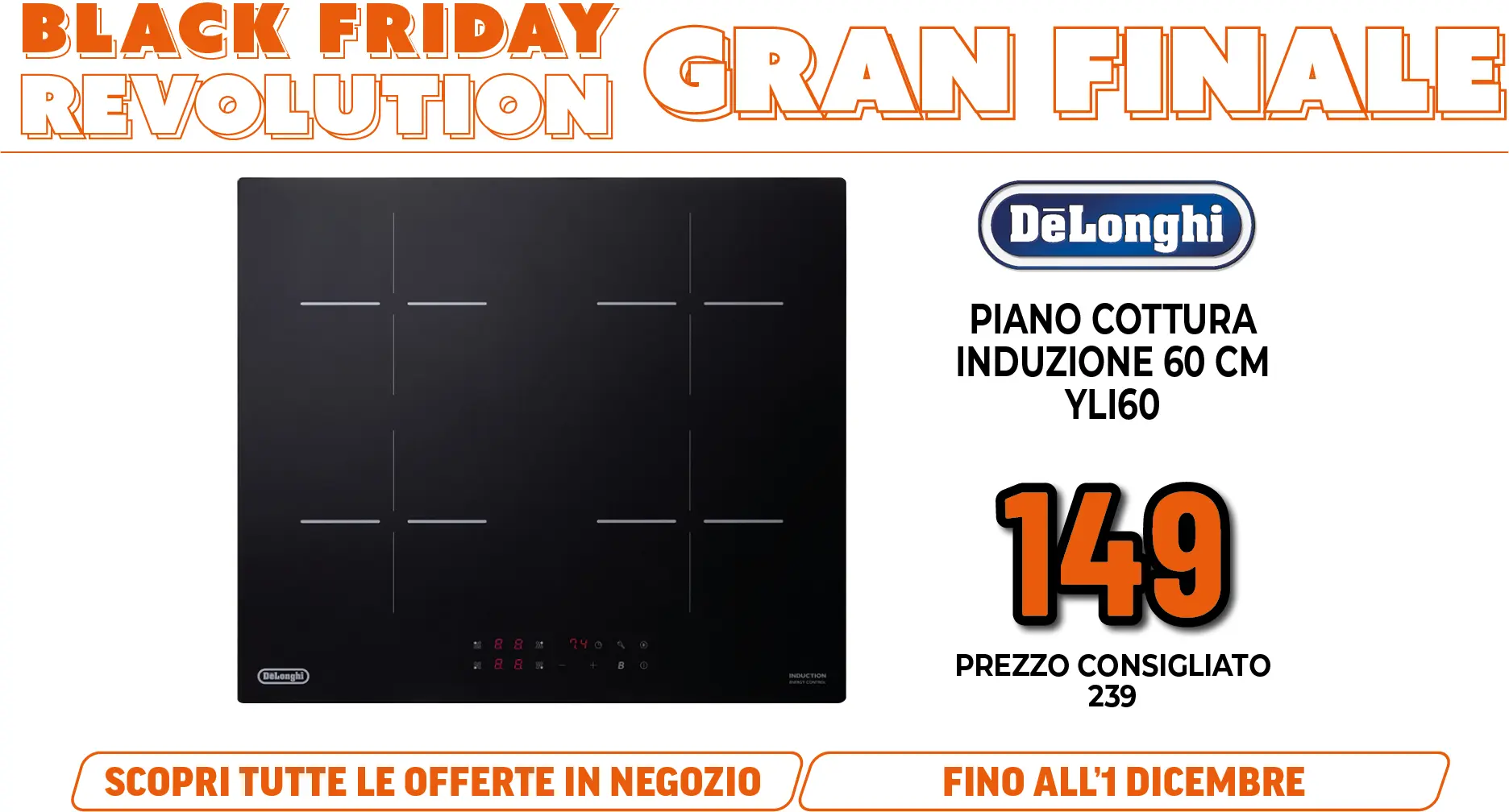 DE LONGHI PIANO COTTURA INDUZIONE