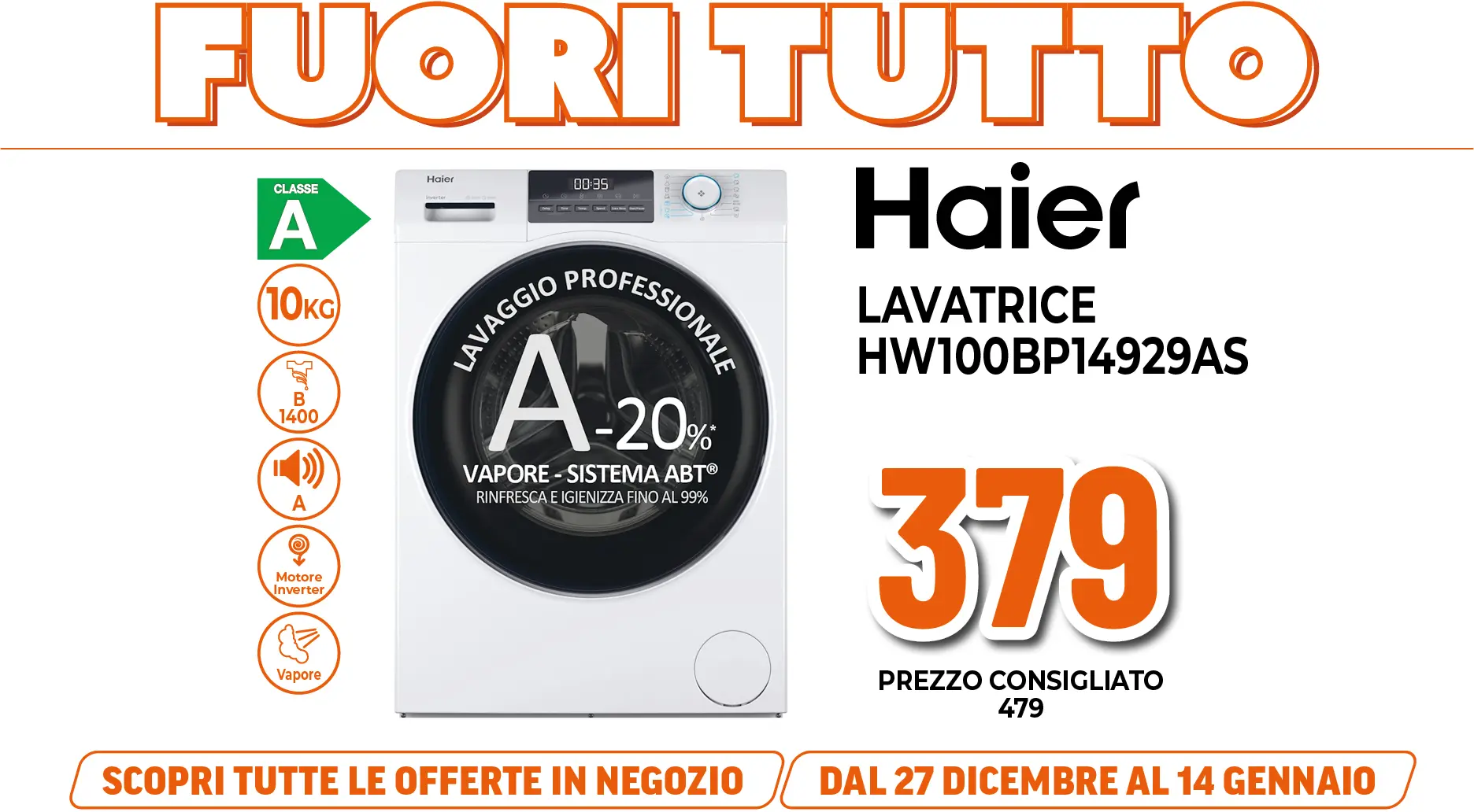 HAIER LAVATRICE 10KG