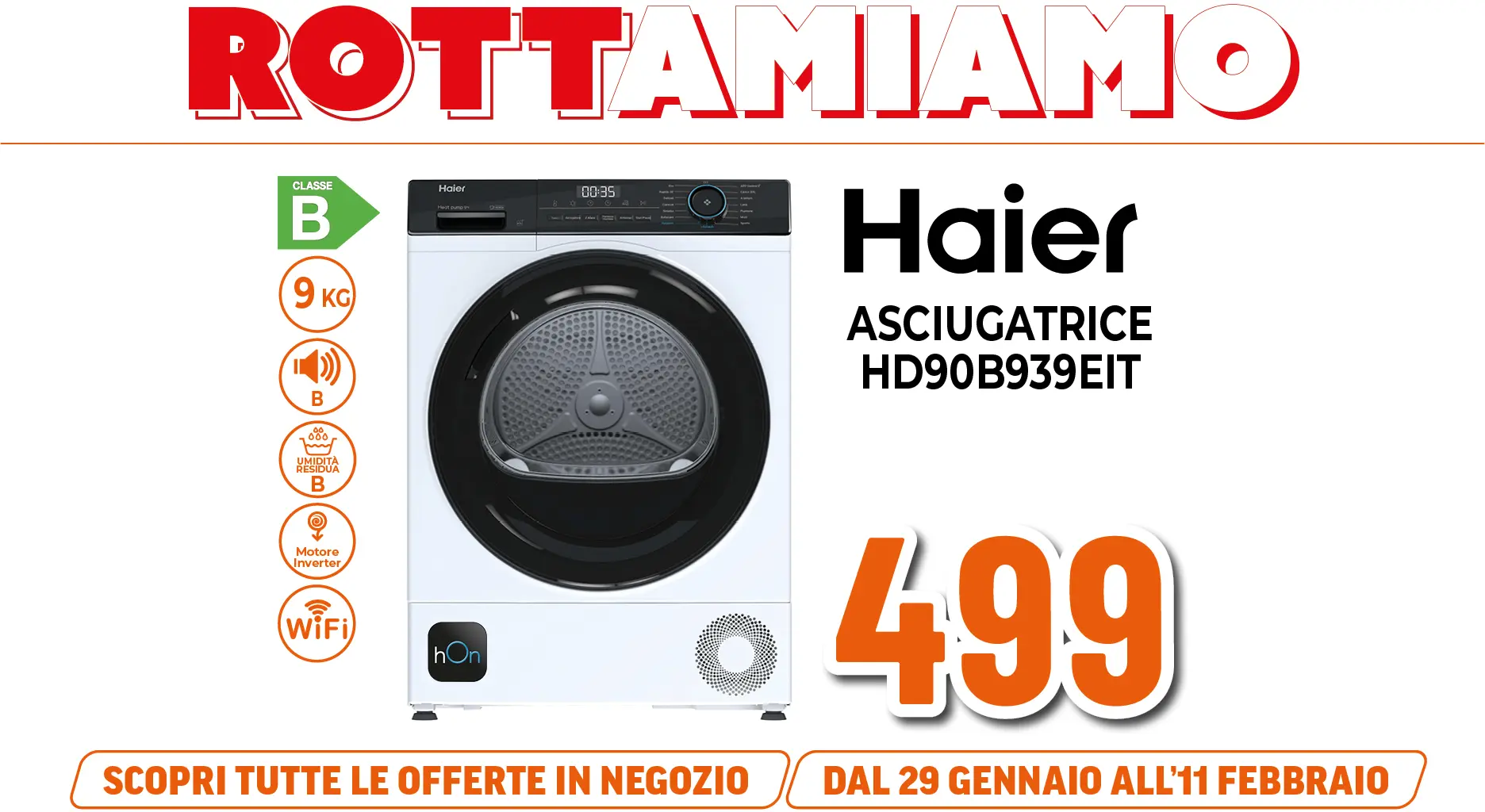 HAIER ASCIUGATRICE 9KG