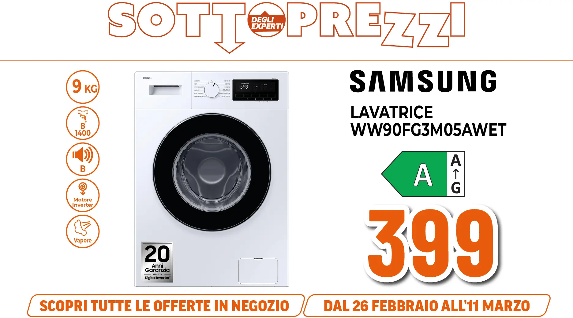 SAMSUNG LAVATRICE 9KG