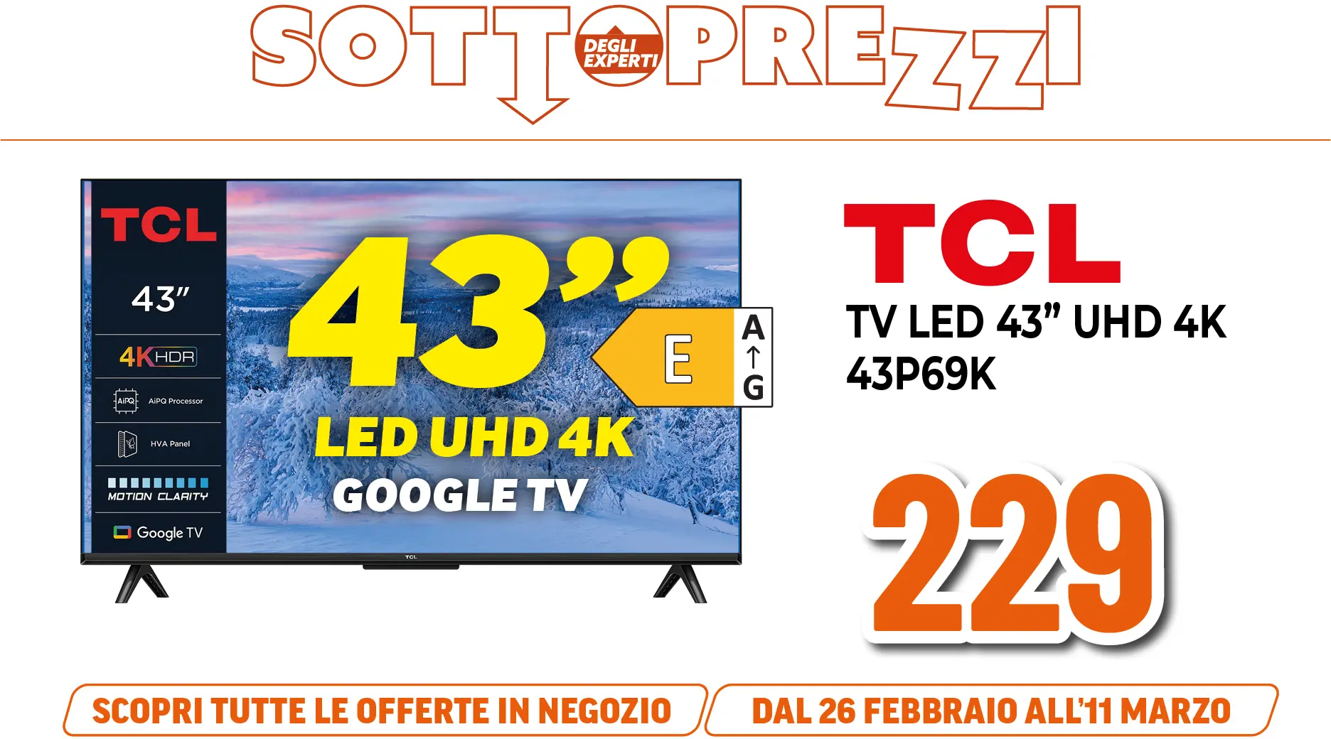 TCL TV LED 43"