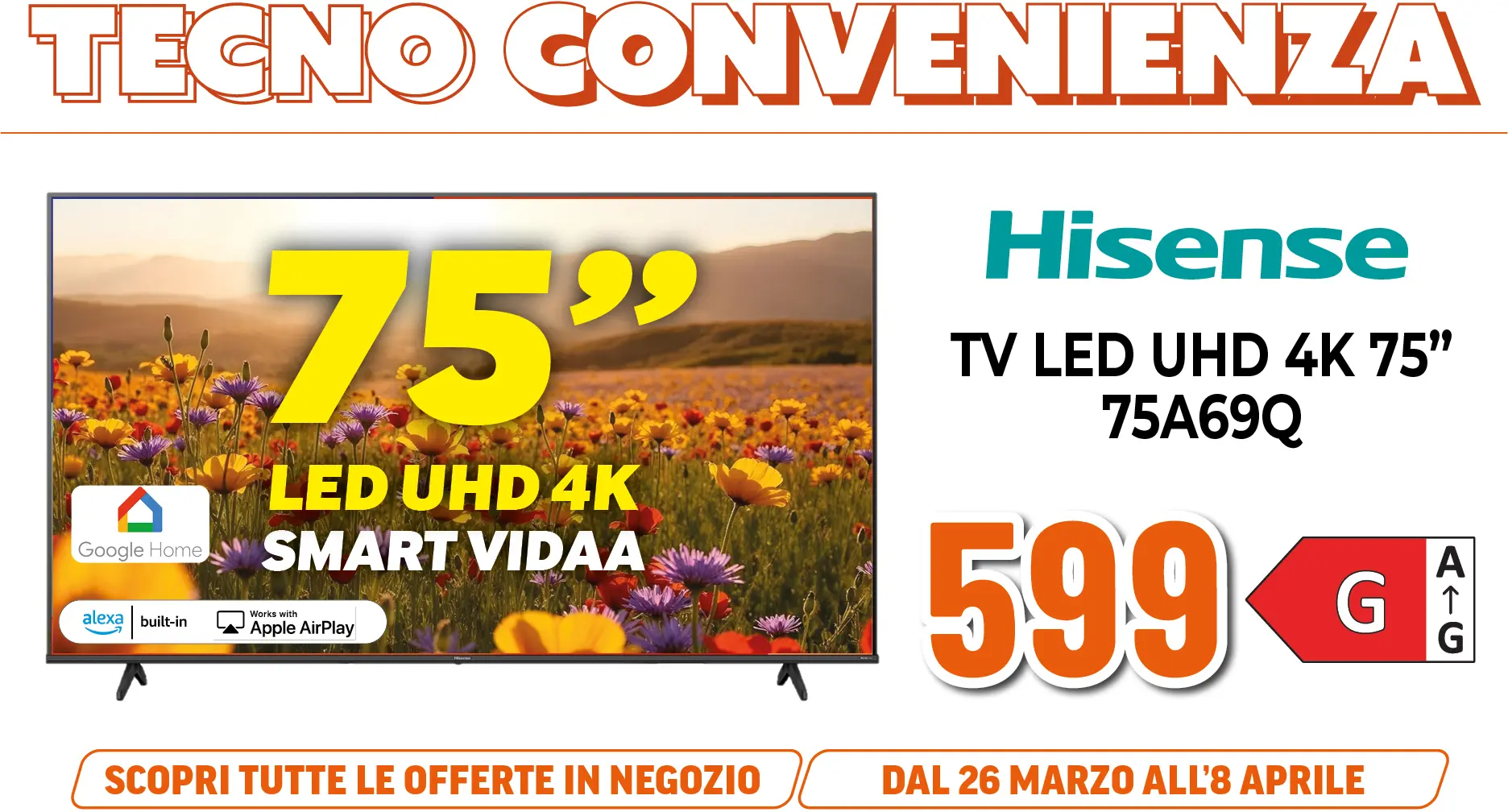 HISENSE TV LED 75"