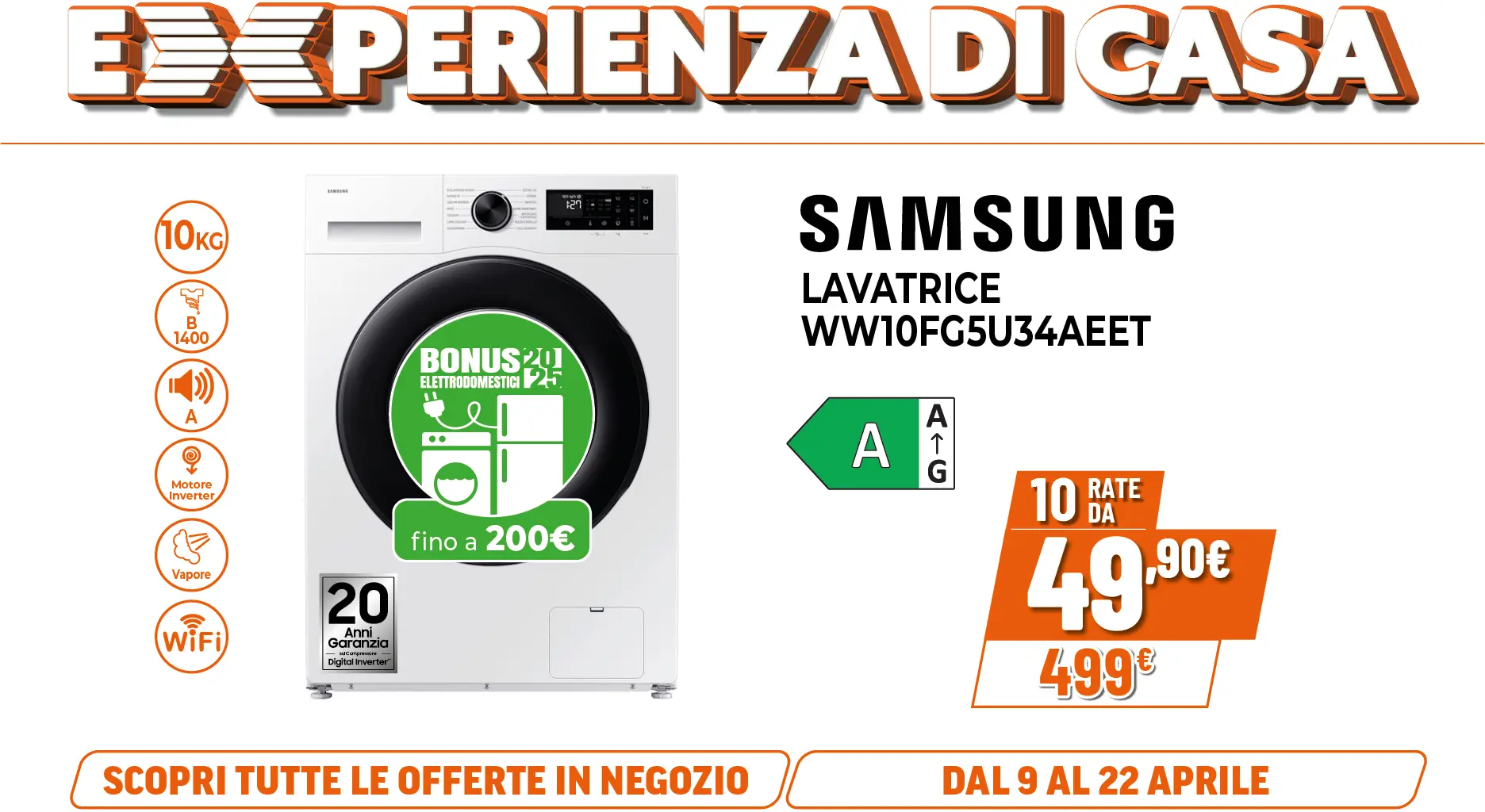 SAMSUNG LAVATRICE 10KG