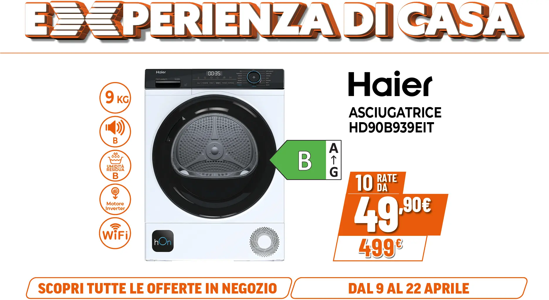 HAIER ASCIUGATRICE 9KG