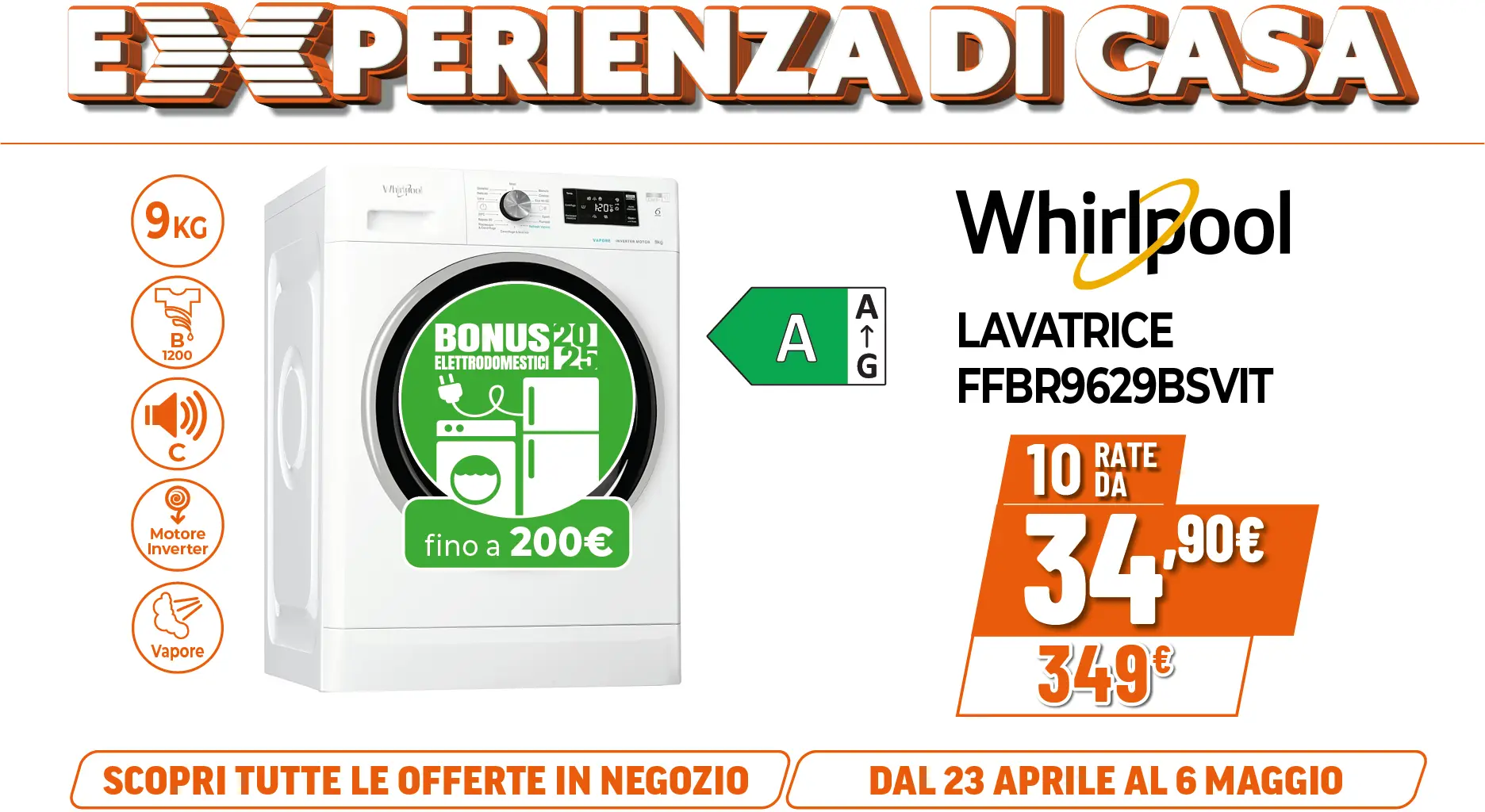 LAVATRICE WHIRLPOOL 9KG