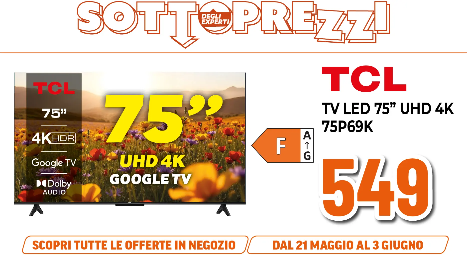 TCL TV LED 75"
