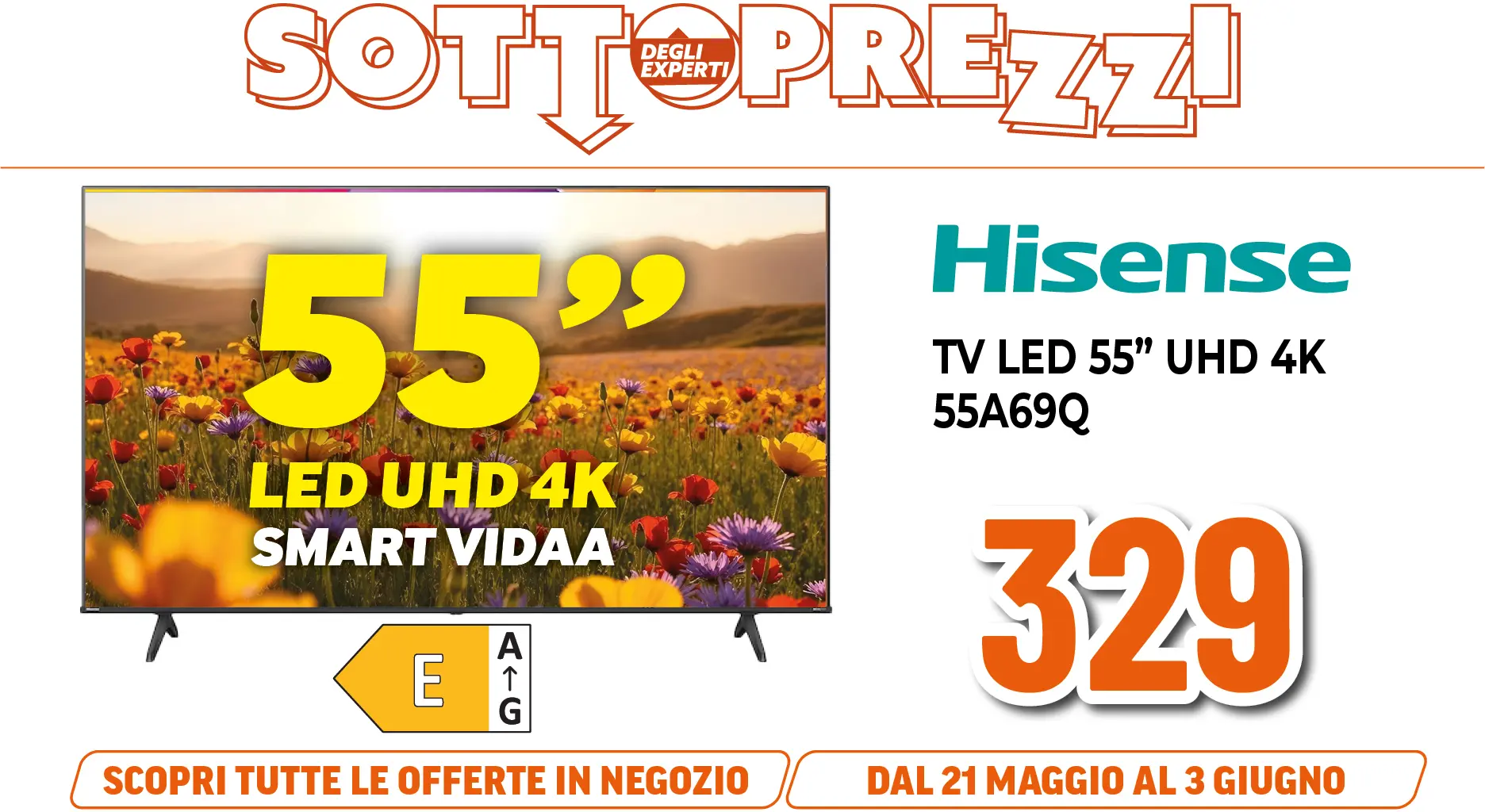 HISENSE TV LED 55"