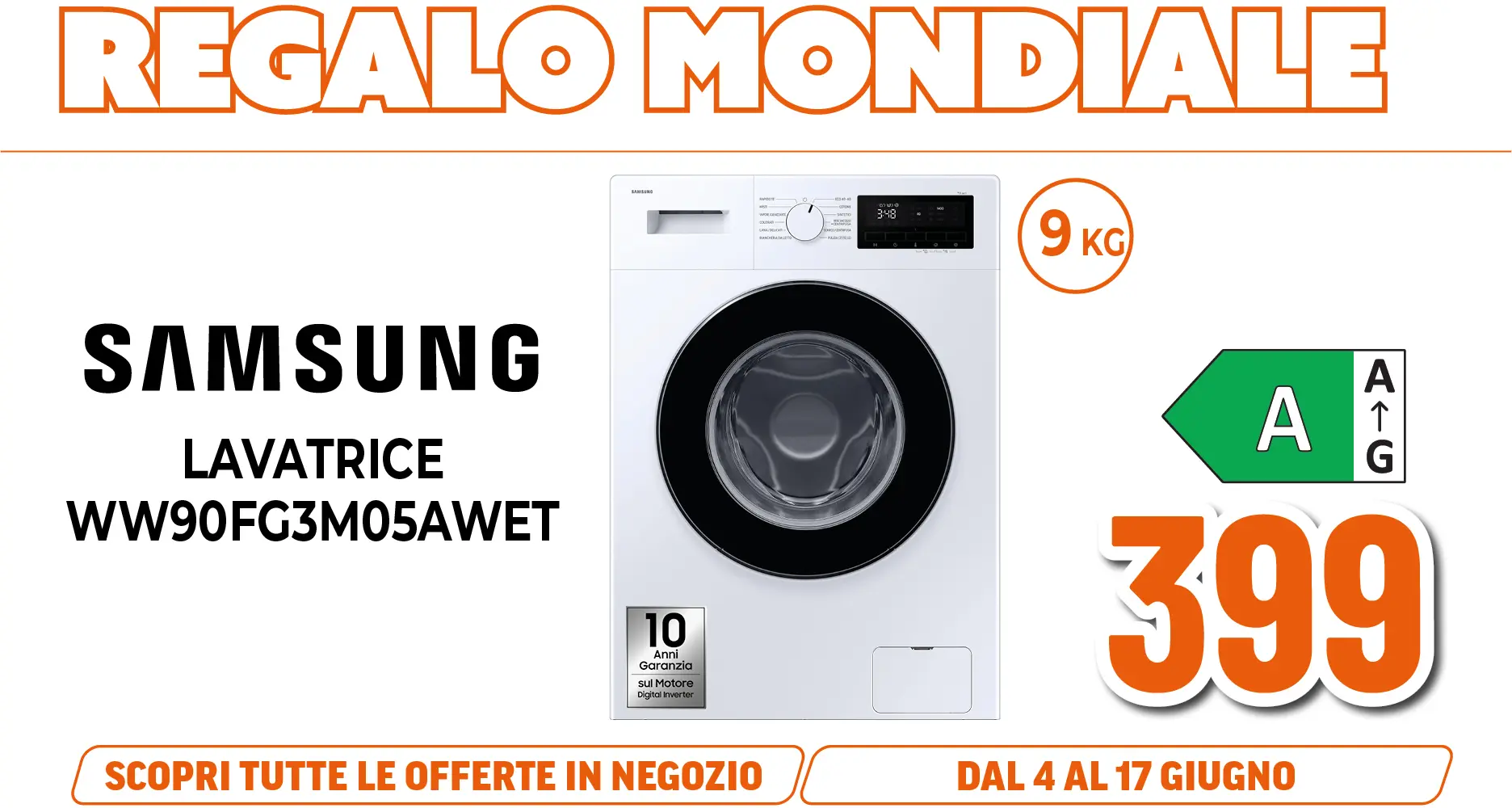 SAMSUNG LAVATRICE 9KG