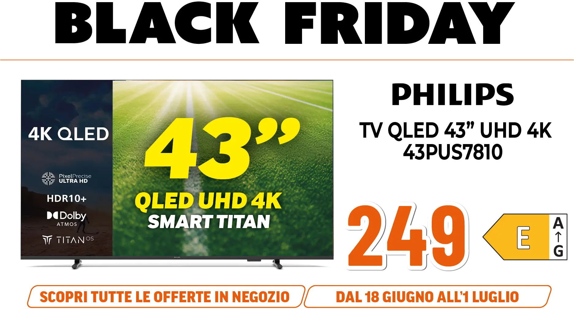 PHILIPS TV QLED 43"