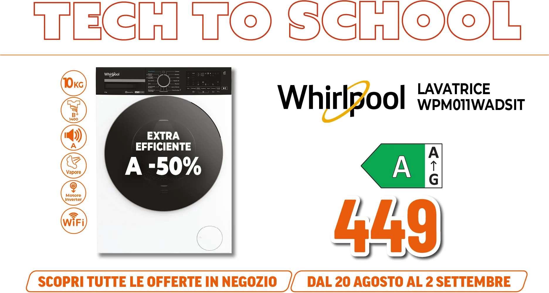 WHIRLPOOL LAVATRICE 10KG