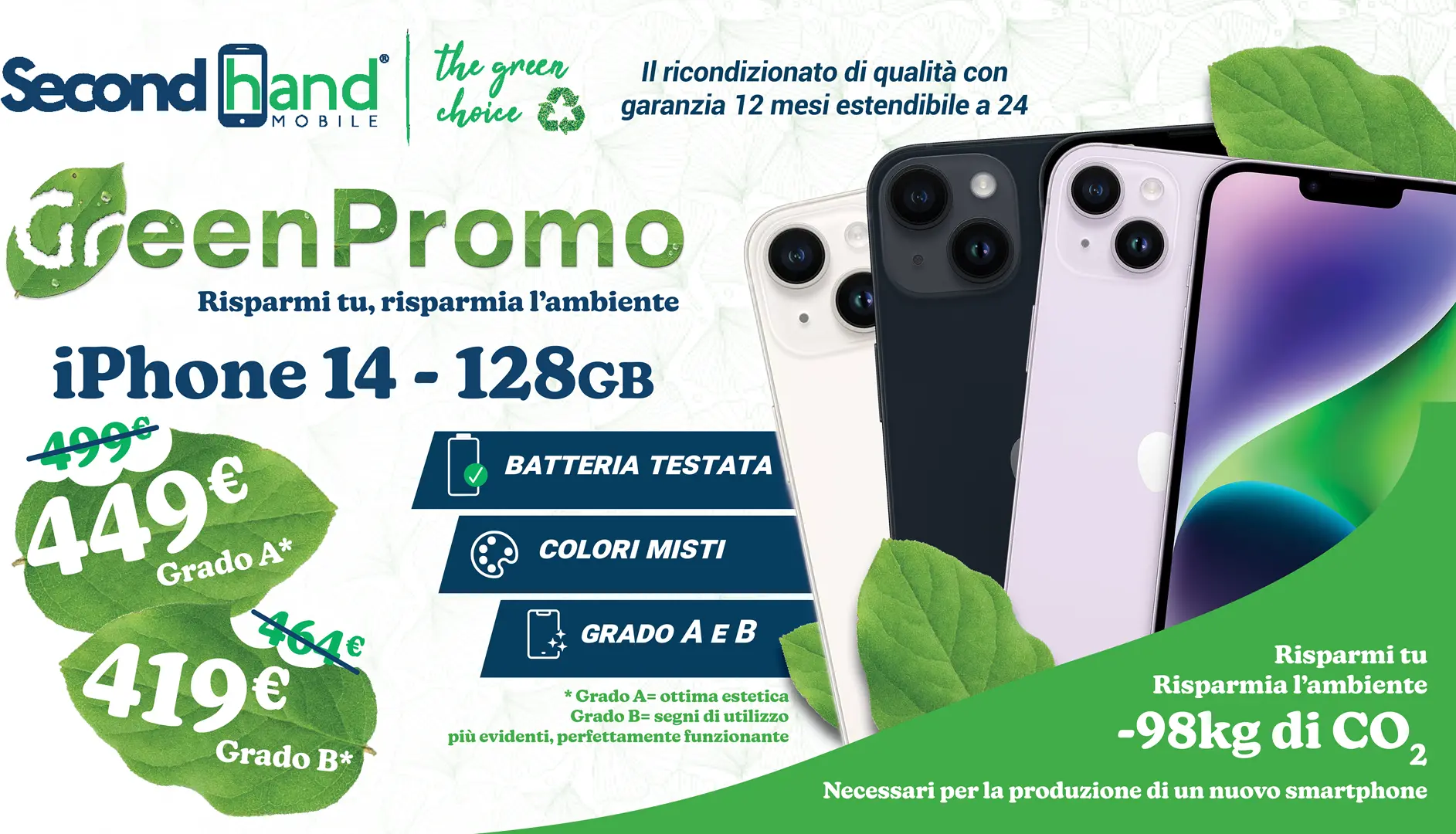 GREEN PROMO IPHONE 14 128