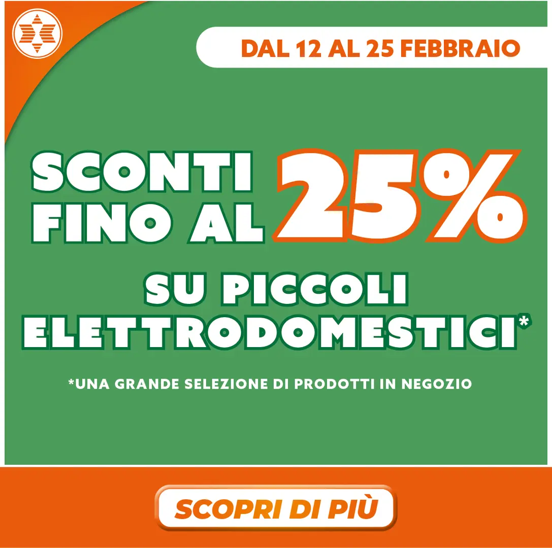 SCONTO FINO AL 25% PED 12-25 FEBBRAIO