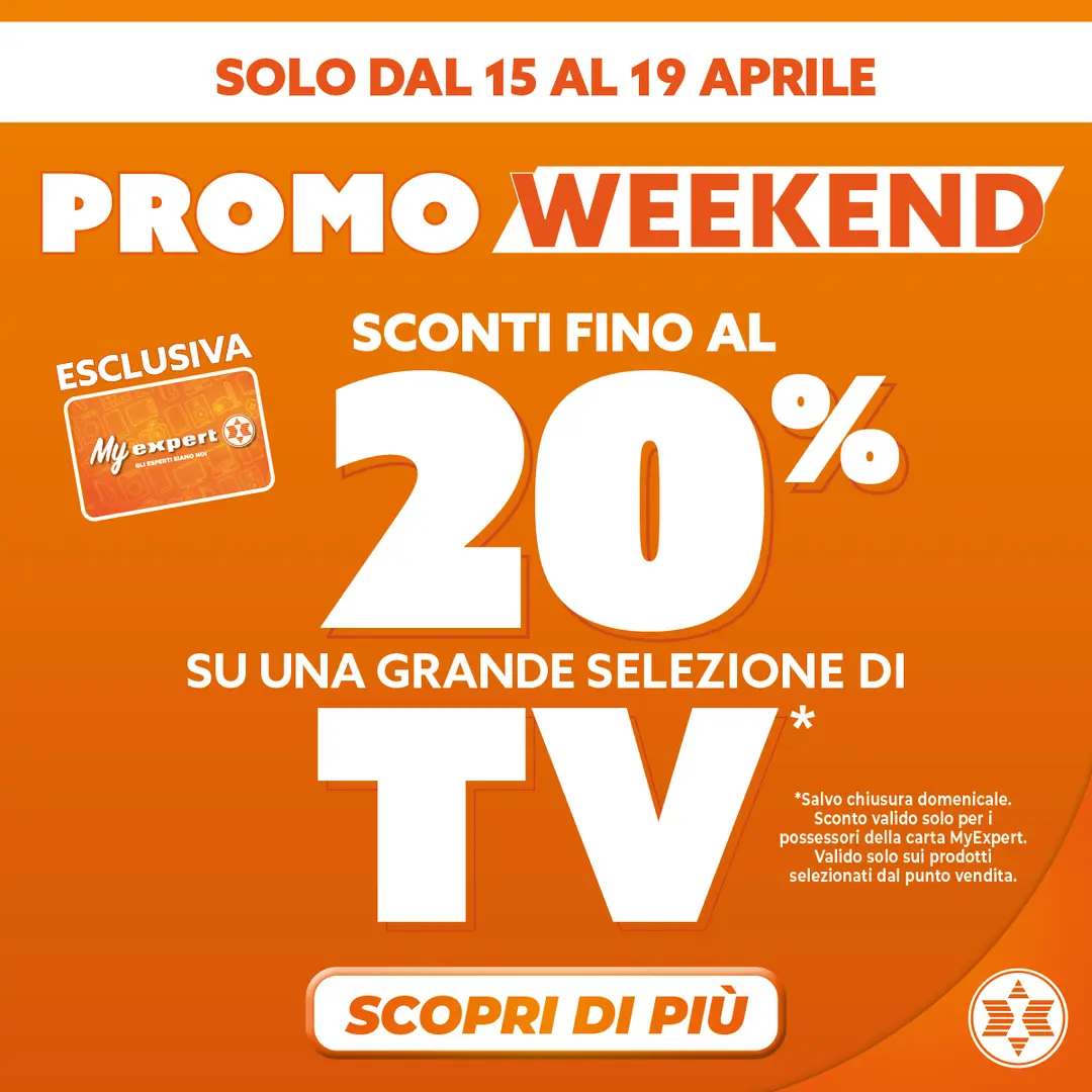 SCONTO FINO AL 20% TV (16.04-19.04)