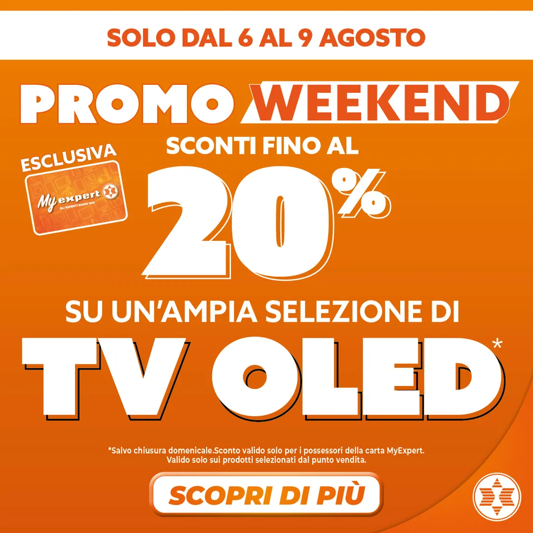PROMO WEEK END sconto TV OLED (06.08 - 09.08)