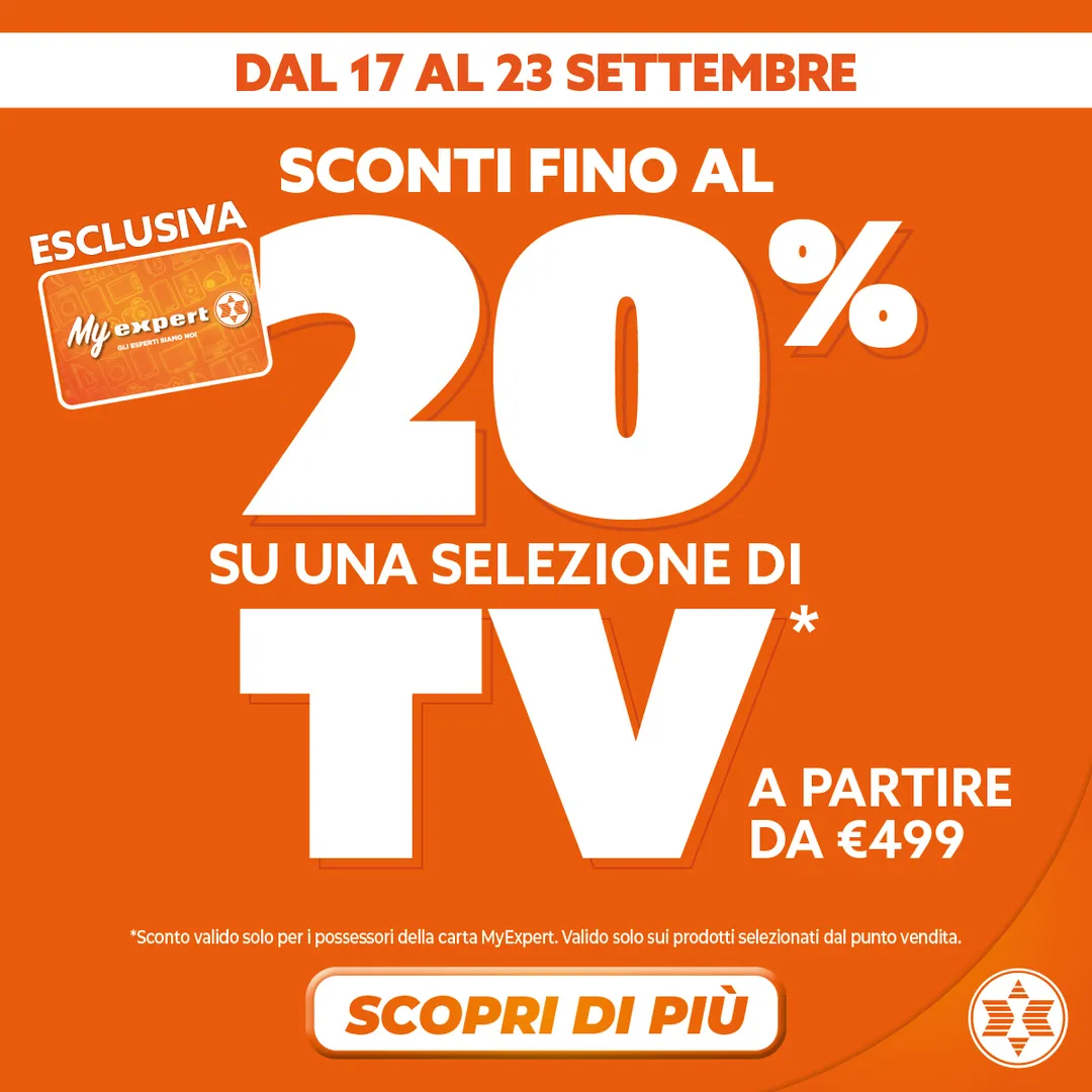PROMO WEEK END sconto 20% TV (17.09 - 23.09)