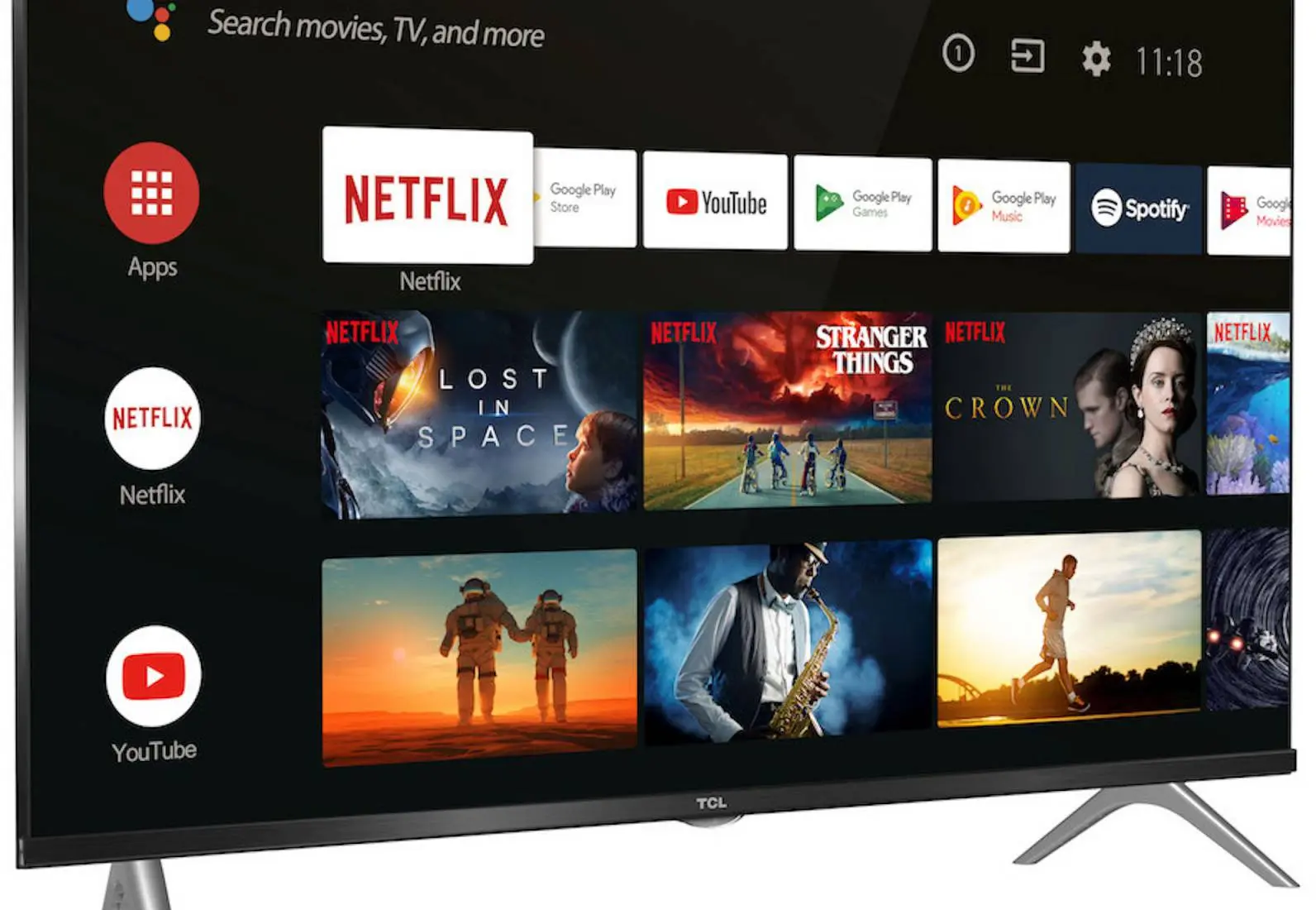 Immagine Un tv Android da 32 pollici che punta sull