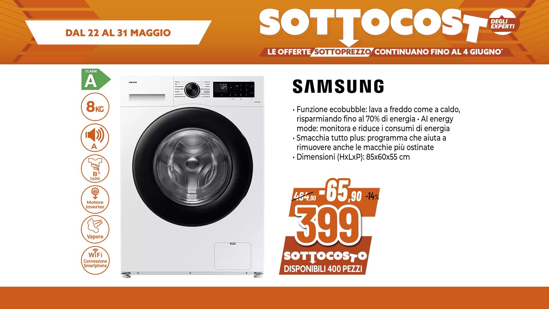 LAVATRICE SAMSUNG 8KG