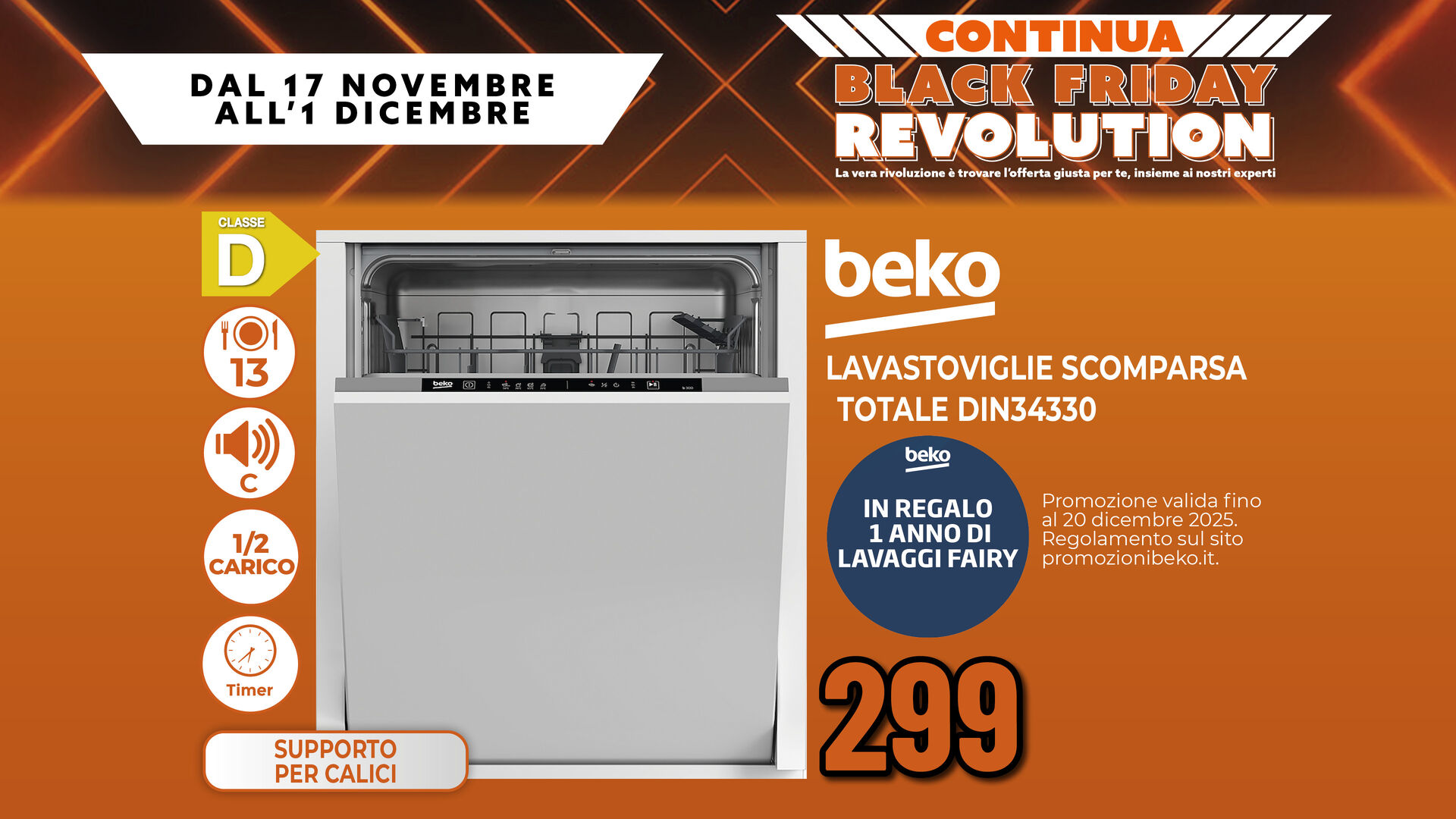 BEKO LAVASTAVOVIGLIE A SCOMPARSA