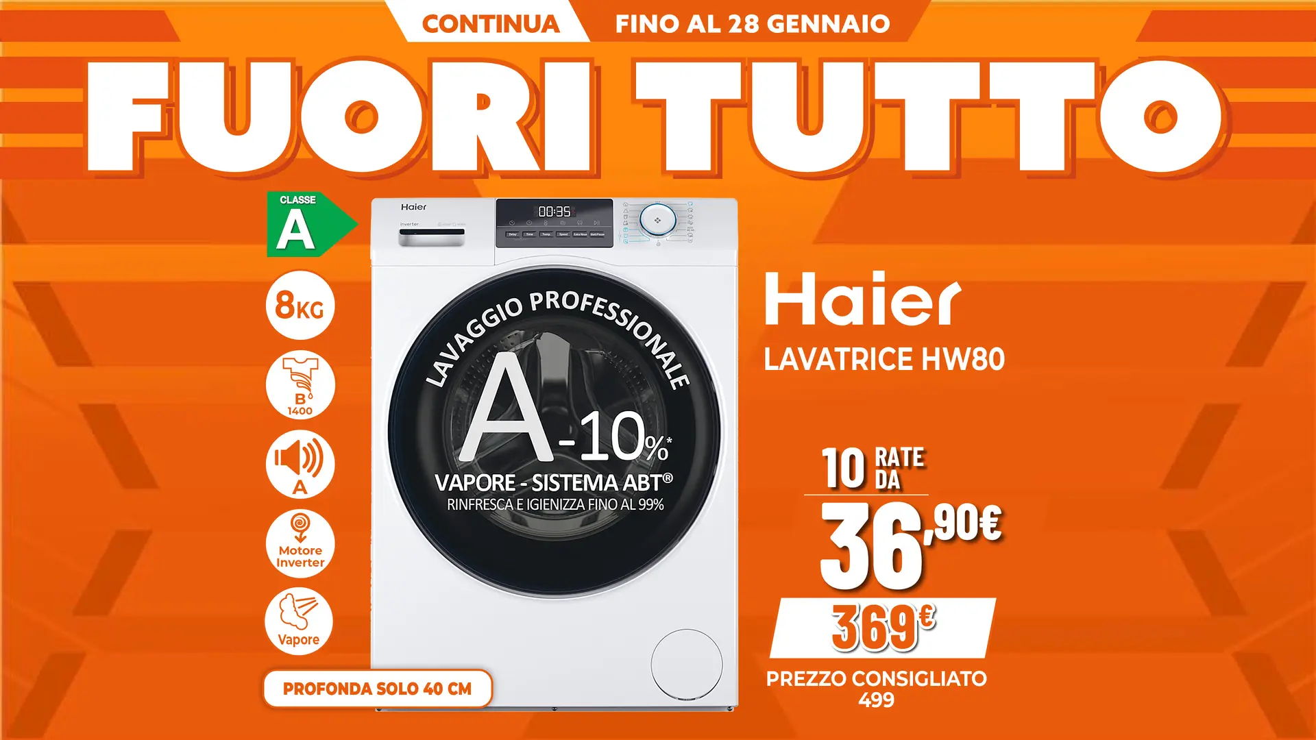 LAVATRICE HAIER 8KG
