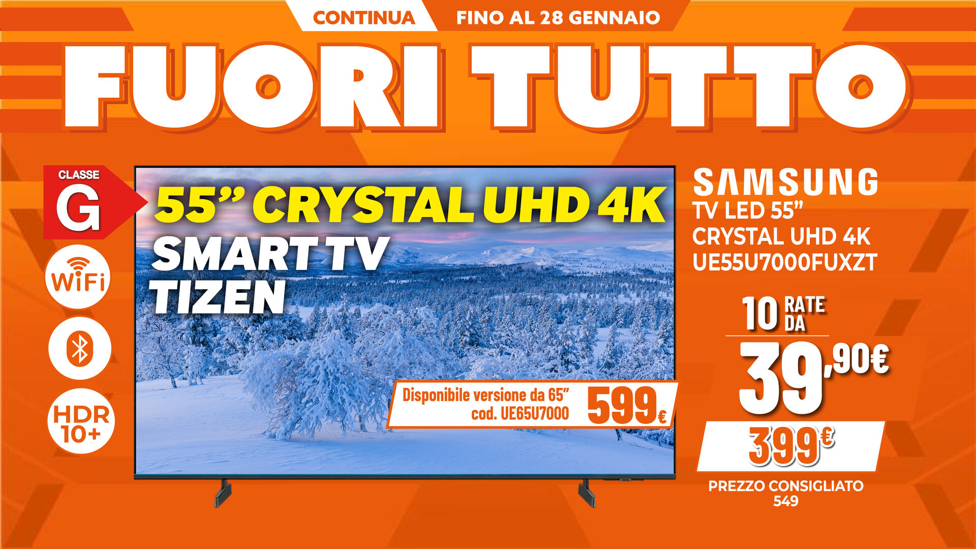 SAMSUNG TV 55" LED CRYSTAL UHD