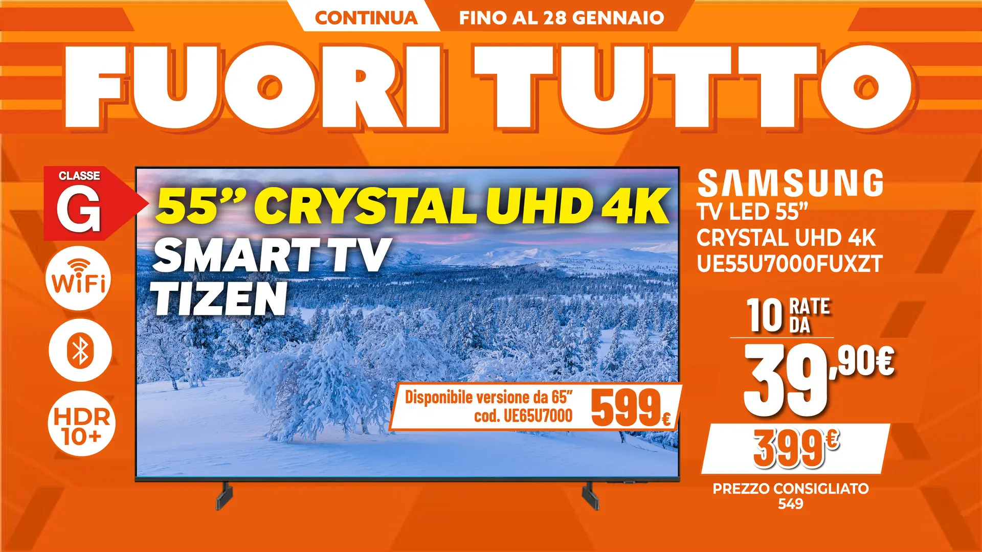 SAMSUNG TV 55" LED CRYSTAL UHD