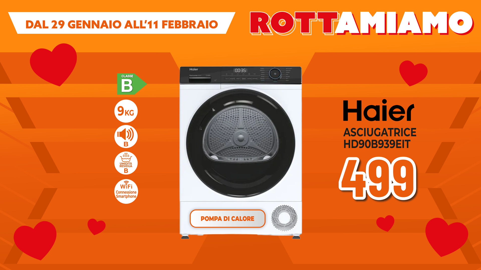 ASCIUGATRICE HAIER 9KG