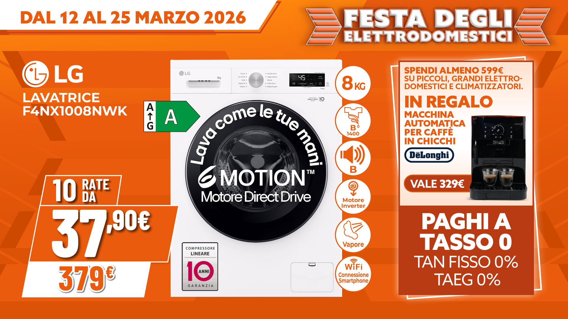 LAVATRICE LG 8KG