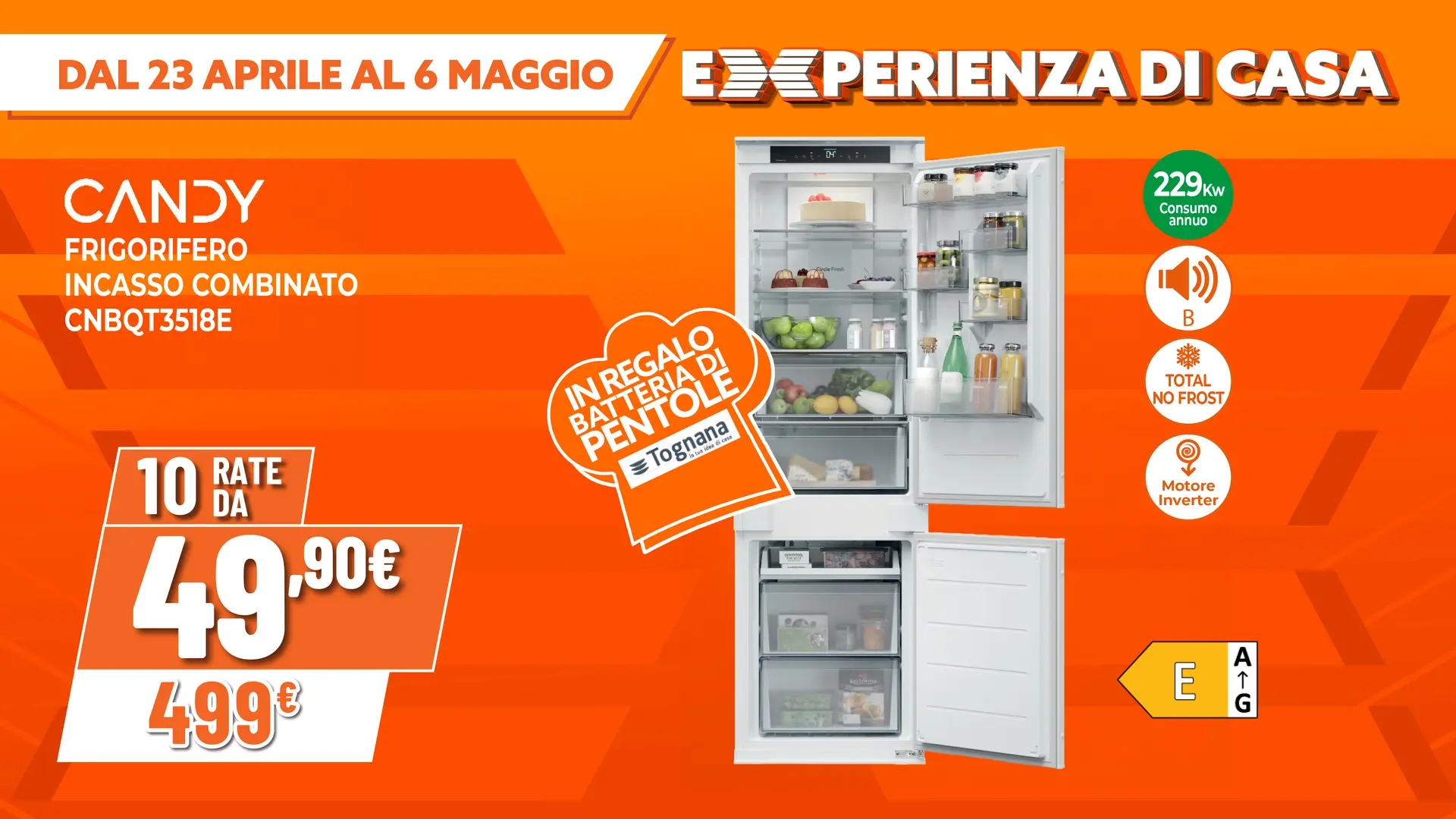 FRIGORIFERO DA INCASSO CANDY