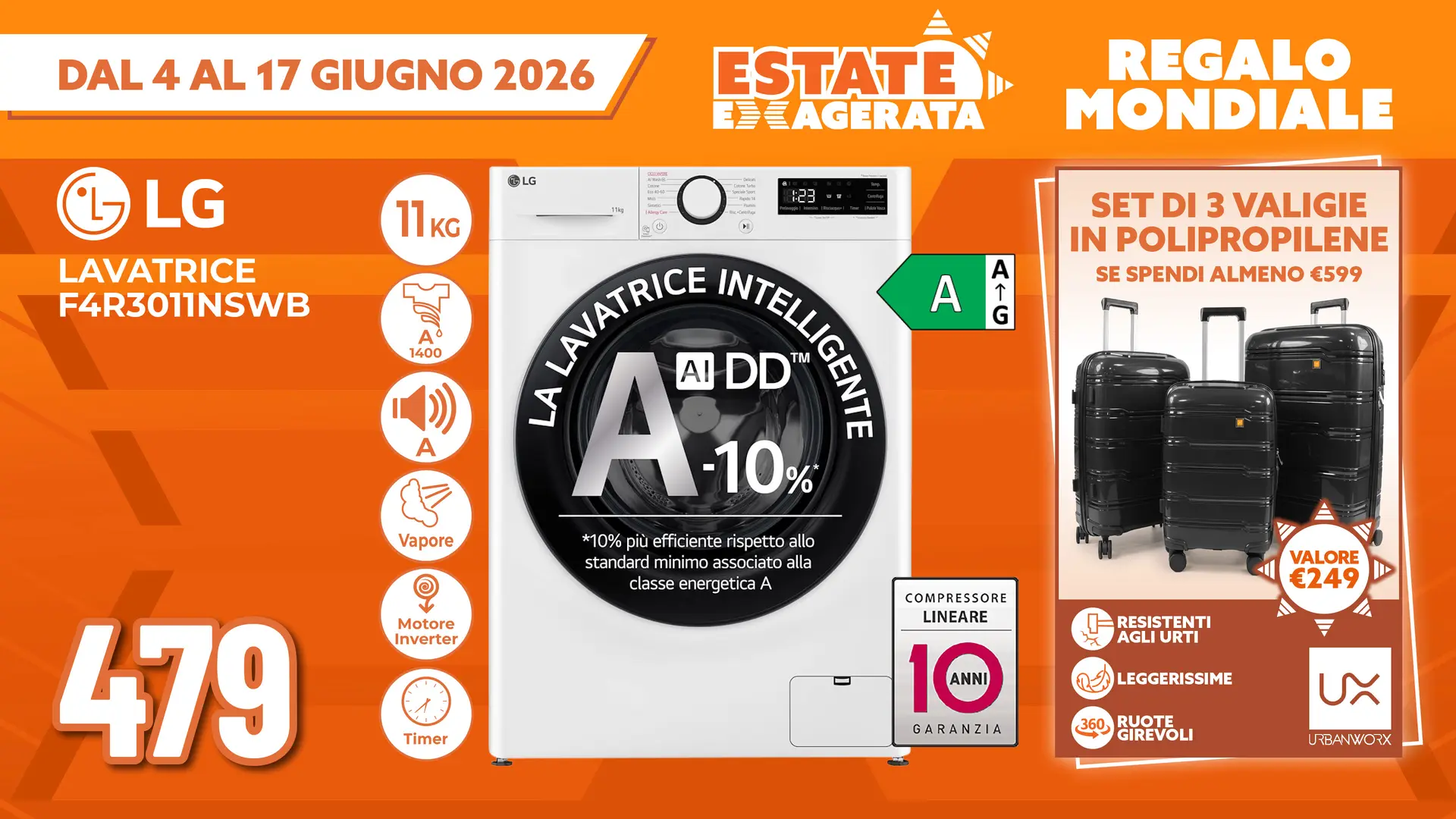 LAVATRICE LG 11KG