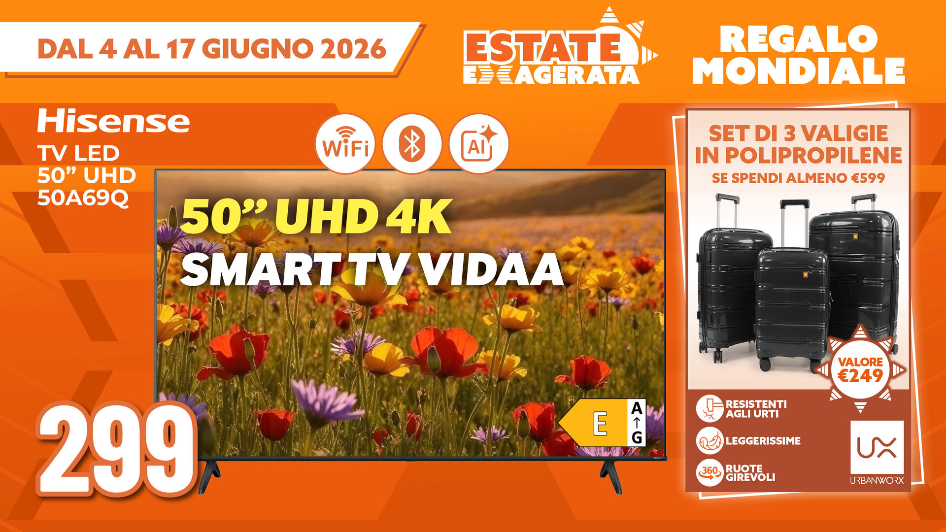 TV LED HISENSE 50"