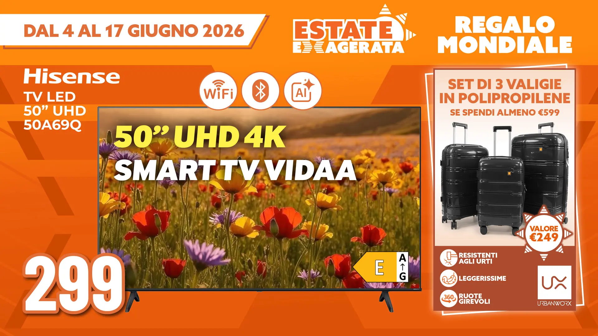 TV LED HISENSE 50"