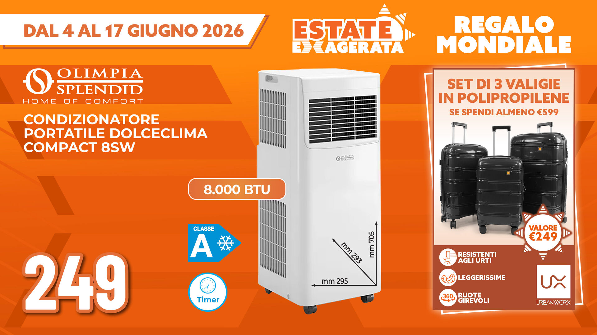 CONDIZIONATORE PORTATILE DOLCECLIMA