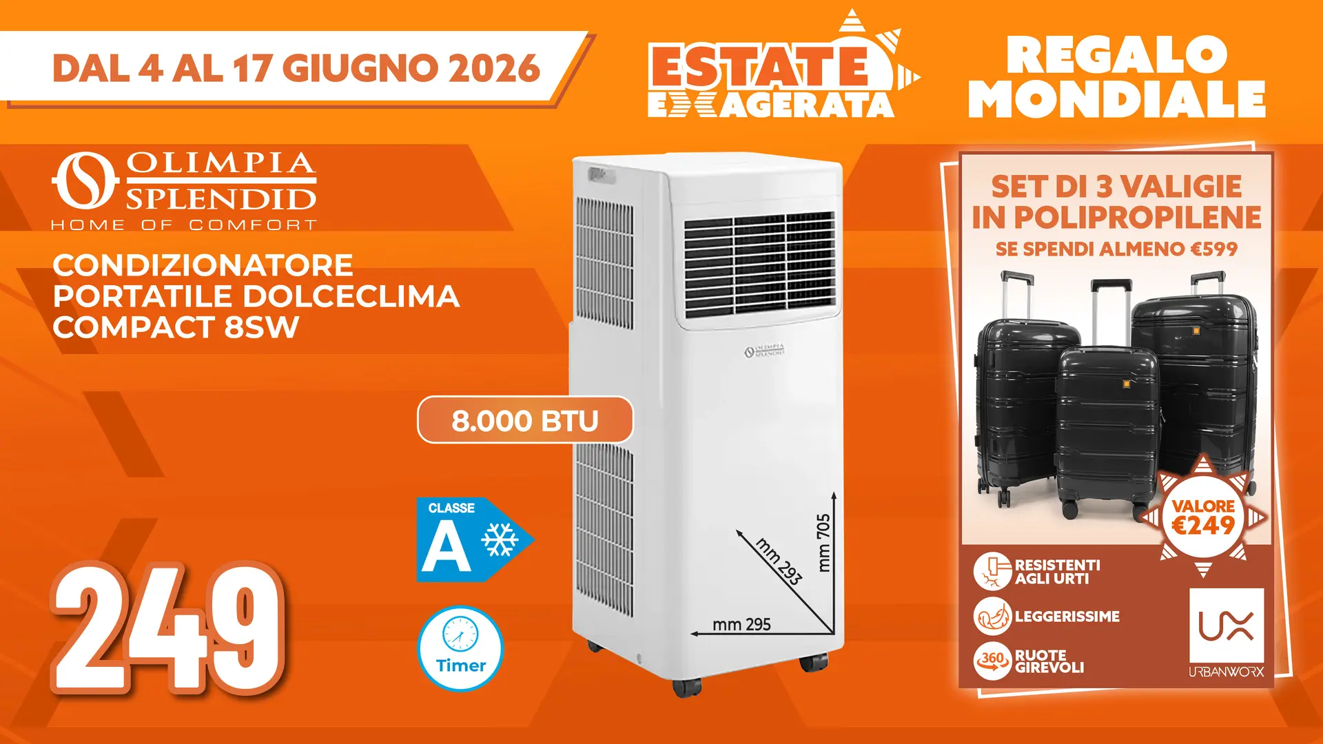 CONDIZIONATORE PORTATILE DOLCECLIMA