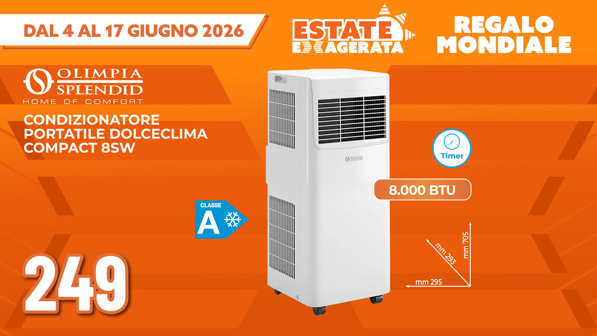 CONDIZIONATORE PORTATILE OLIMPIA SPLENDID