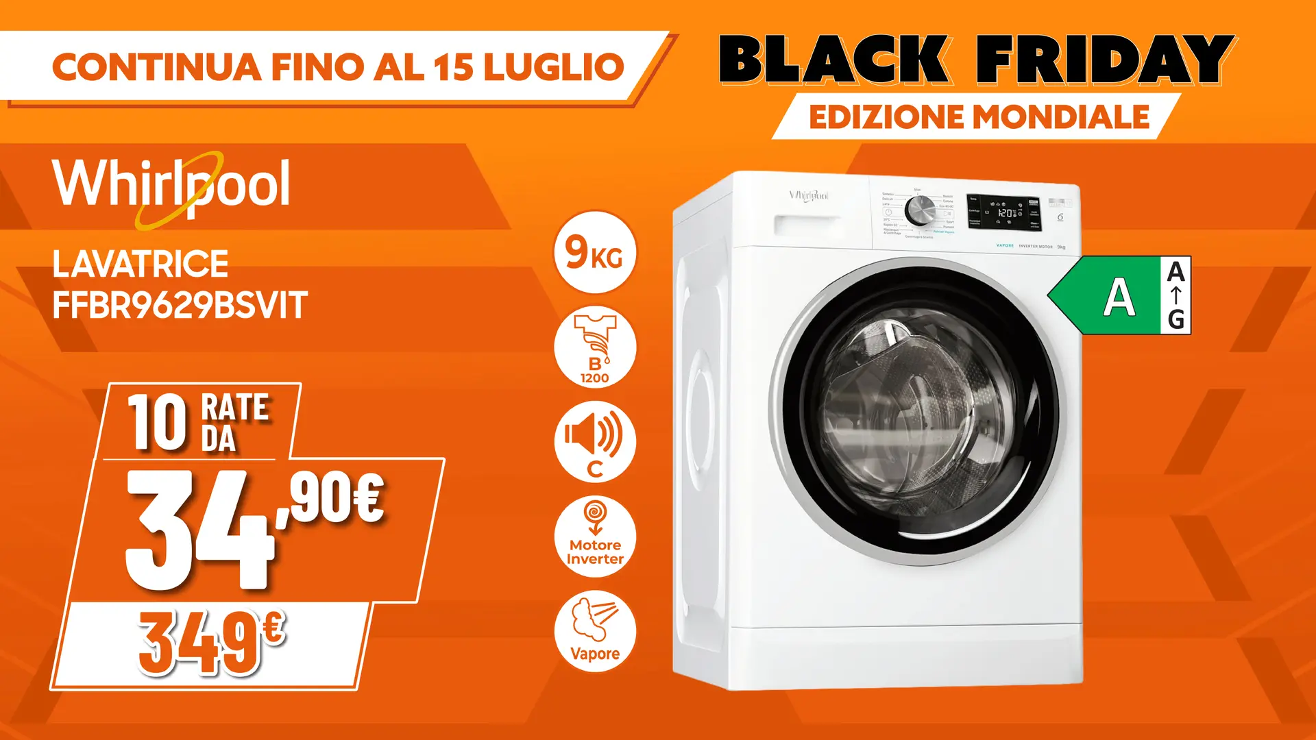 LAVATRICE WHIRLPOOL 9KG