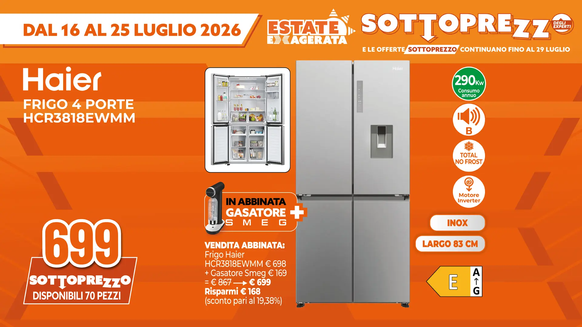 FRIGO 4 PORTE HAIER