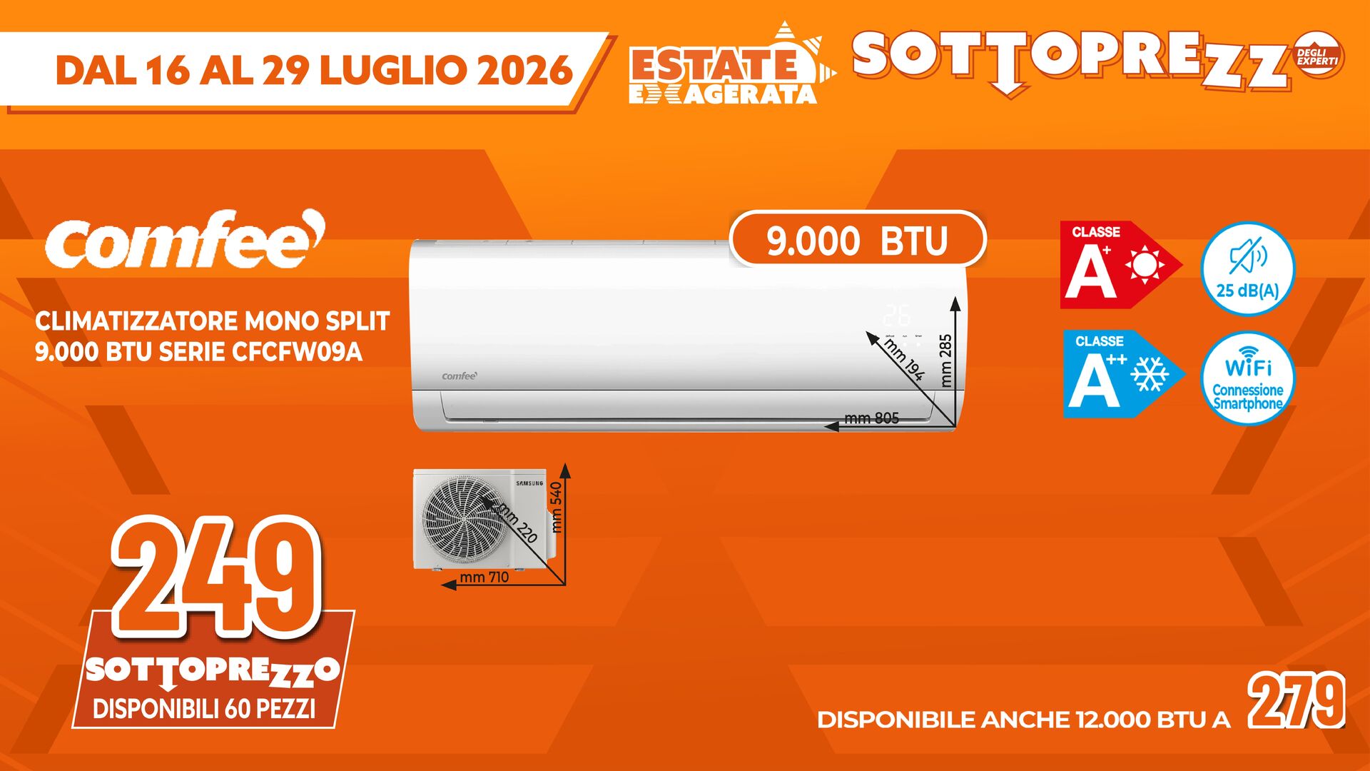 CLIMATIZZATORE COMFEE 9.000 BTU