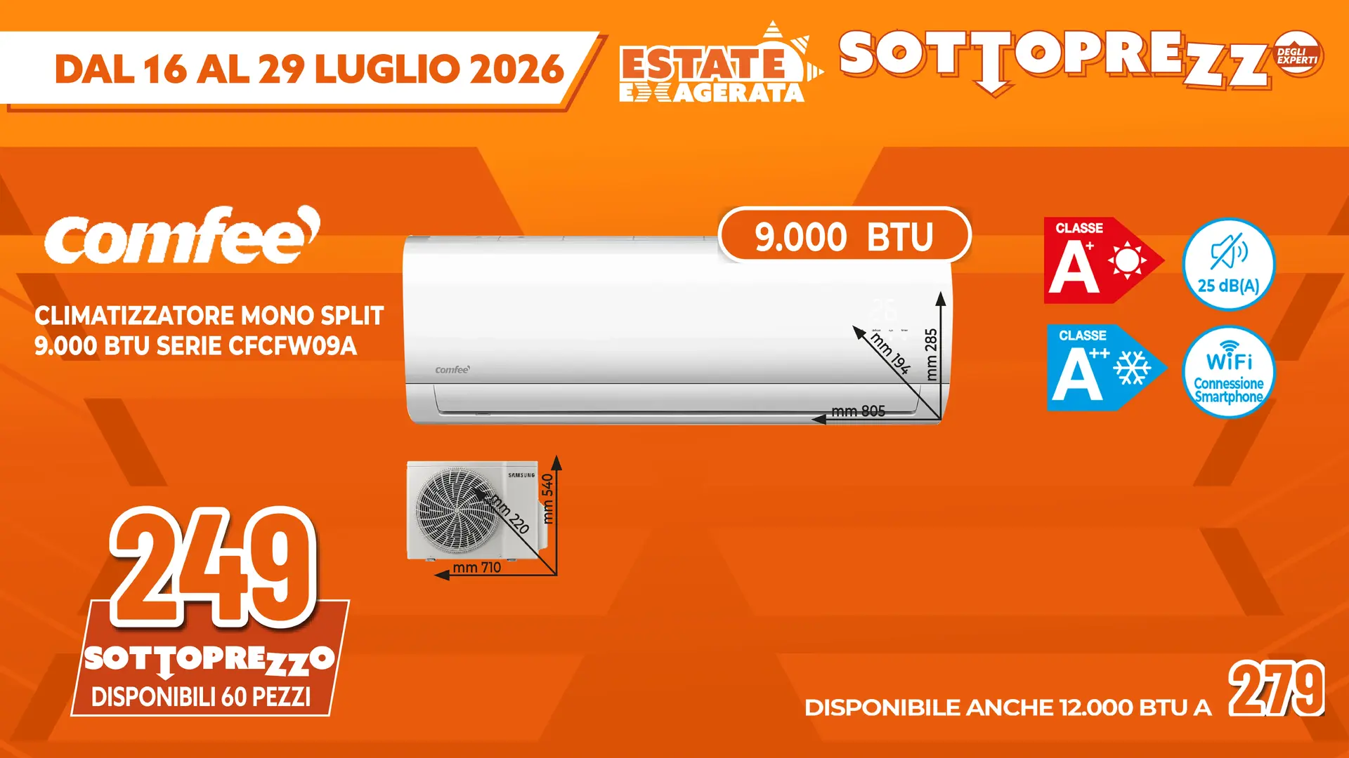 CLIMATIZZATORE COMFEE 9.000 BTU