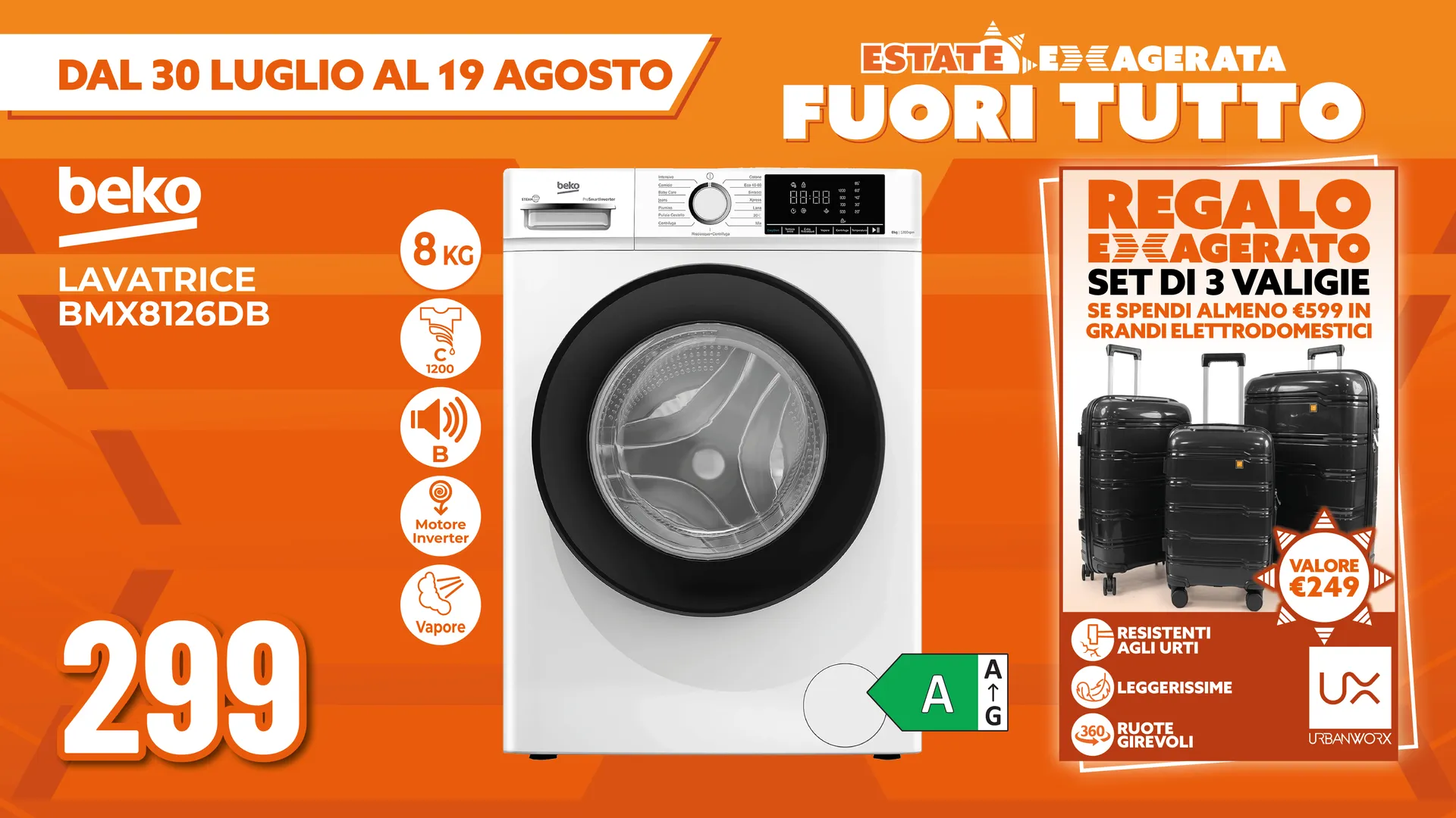 LAVATRICE BEKO 8KG