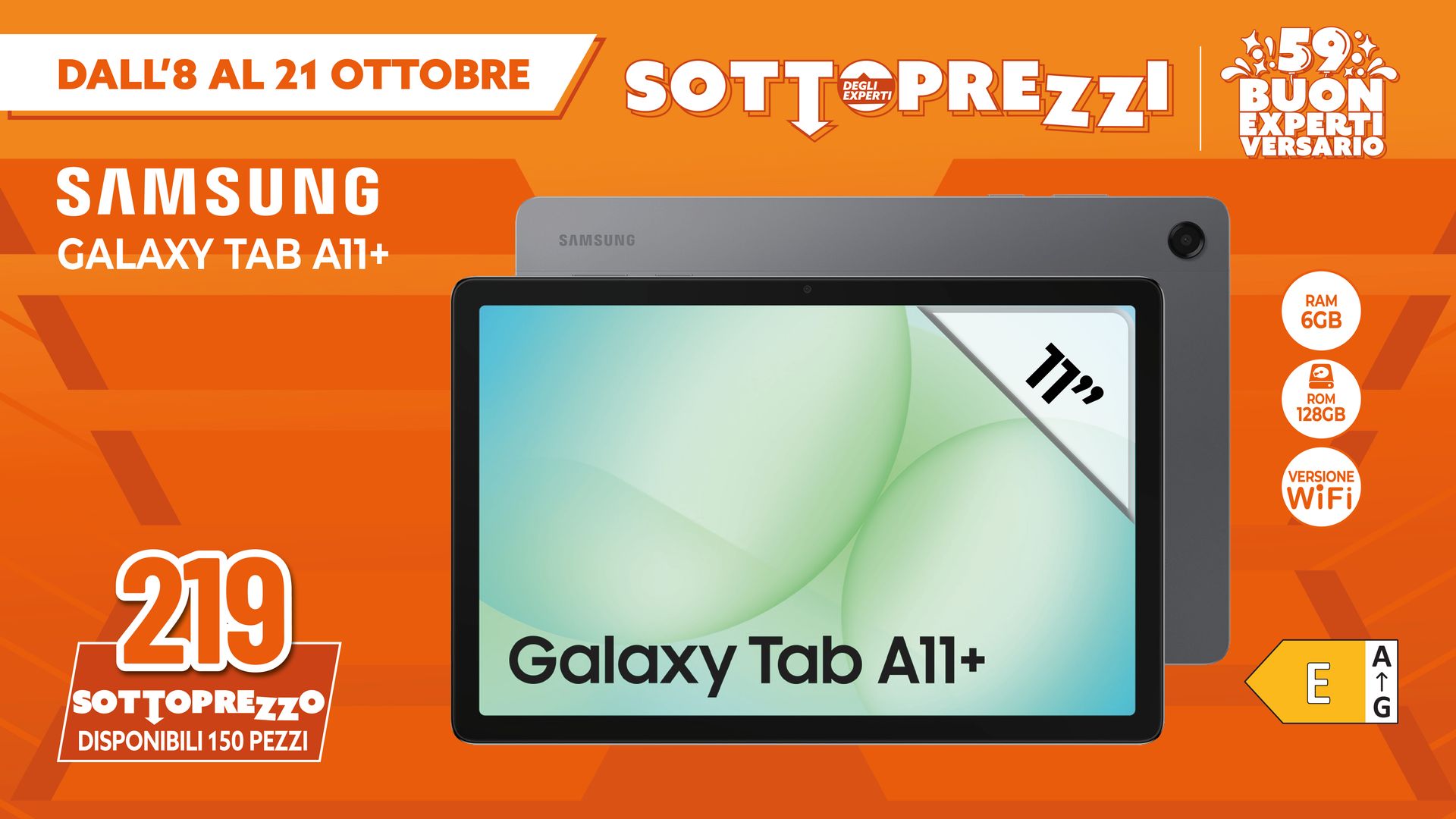 GALAXY TAB A11+ 128GB WIFI
